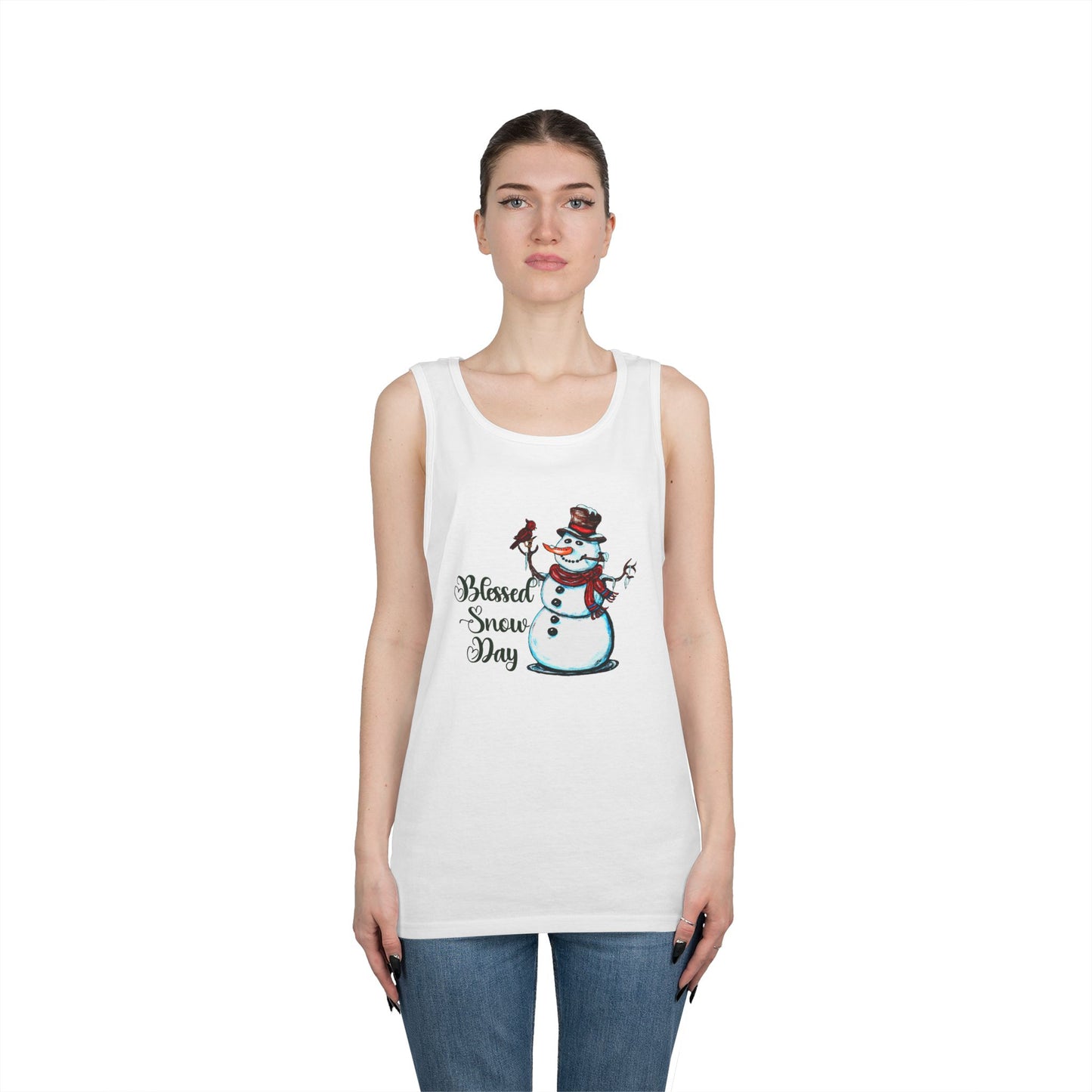 Blessed Snow Day Unisex Heavy Cotton Tank Top