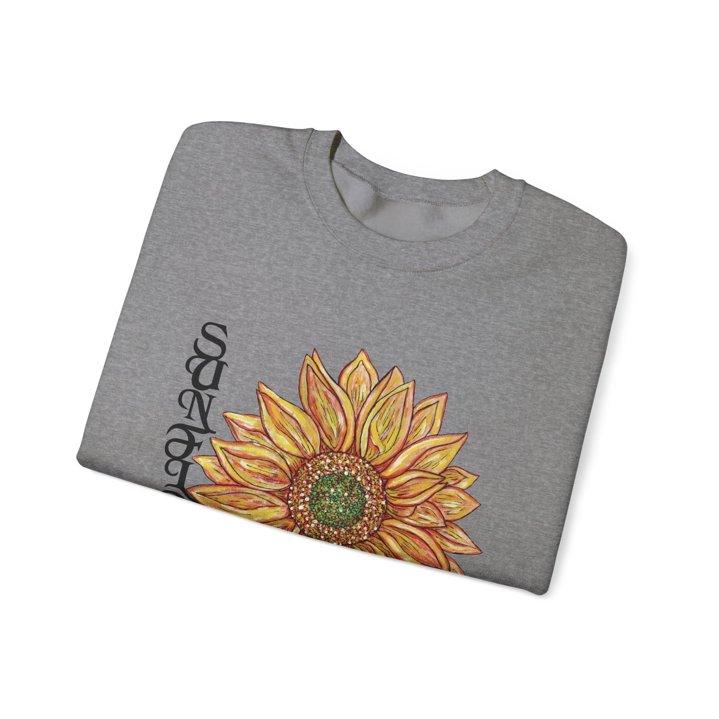 Sunflower and Happiness Unisex Heavy Blend™ Crewneck Sweatshirt