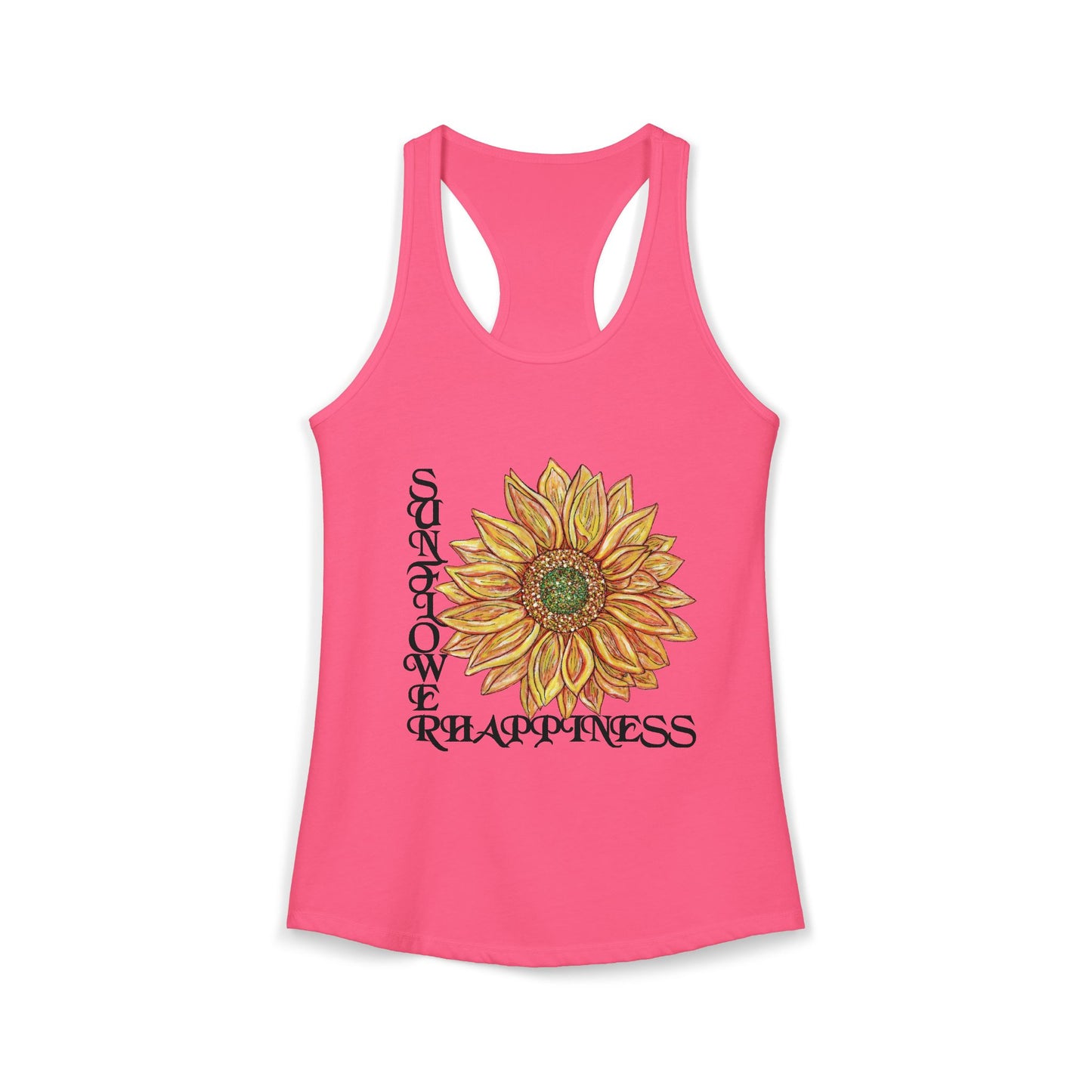 Sunflower and Happiness Women's Ideal Racerback Tank