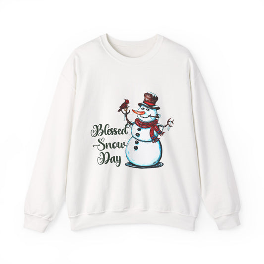 Blessed Snow Day Unisex Heavy Blend™ Crewneck Sweatshirt