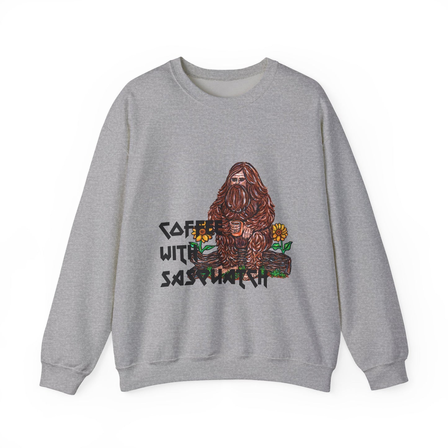 Coffee With Sasquatch Unisex Heavy Blend™ Crewneck Sweatshirt