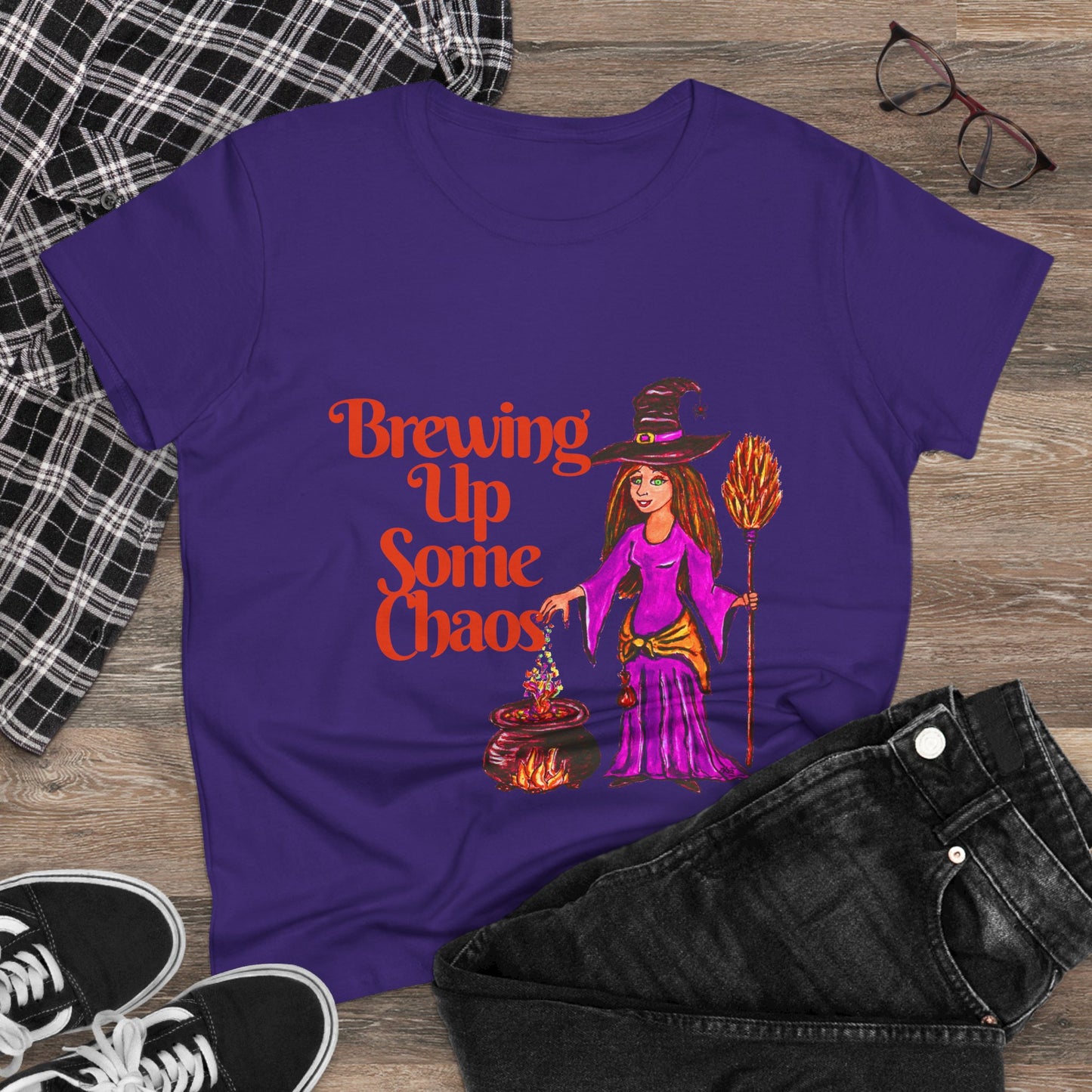 Brewing Up Some Chaos Women's Midweight Cotton Tee