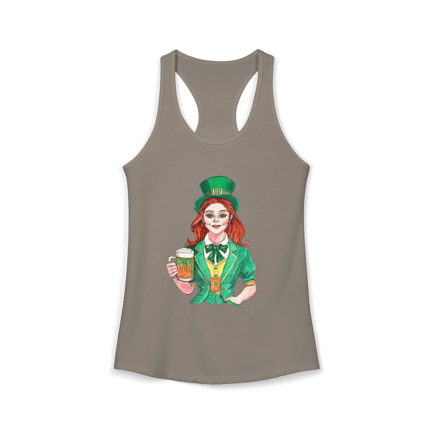 Paddys Day Cheers Women's Ideal Racerback Tank