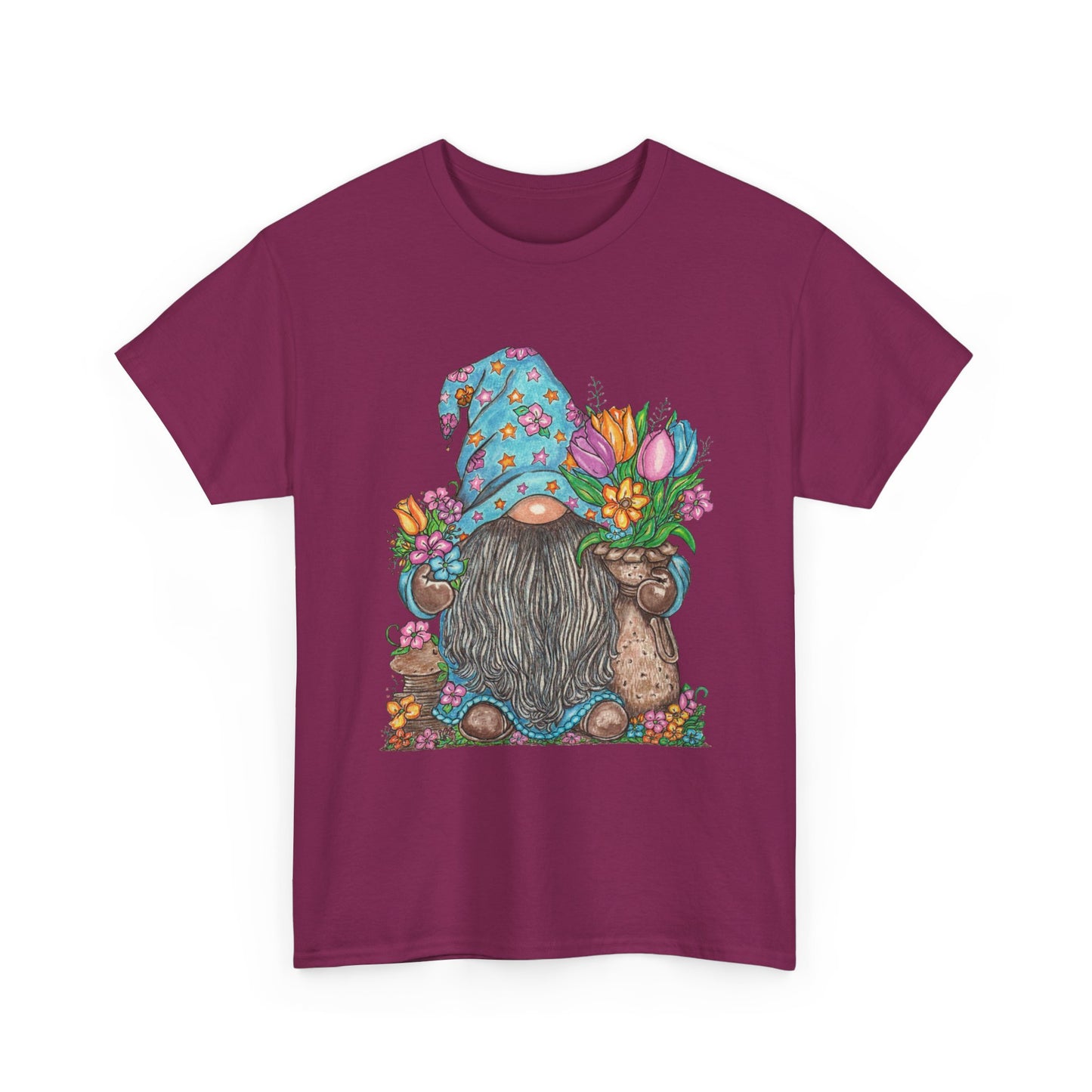 Gardening Gnome Unisex Heavy Cotton Tee