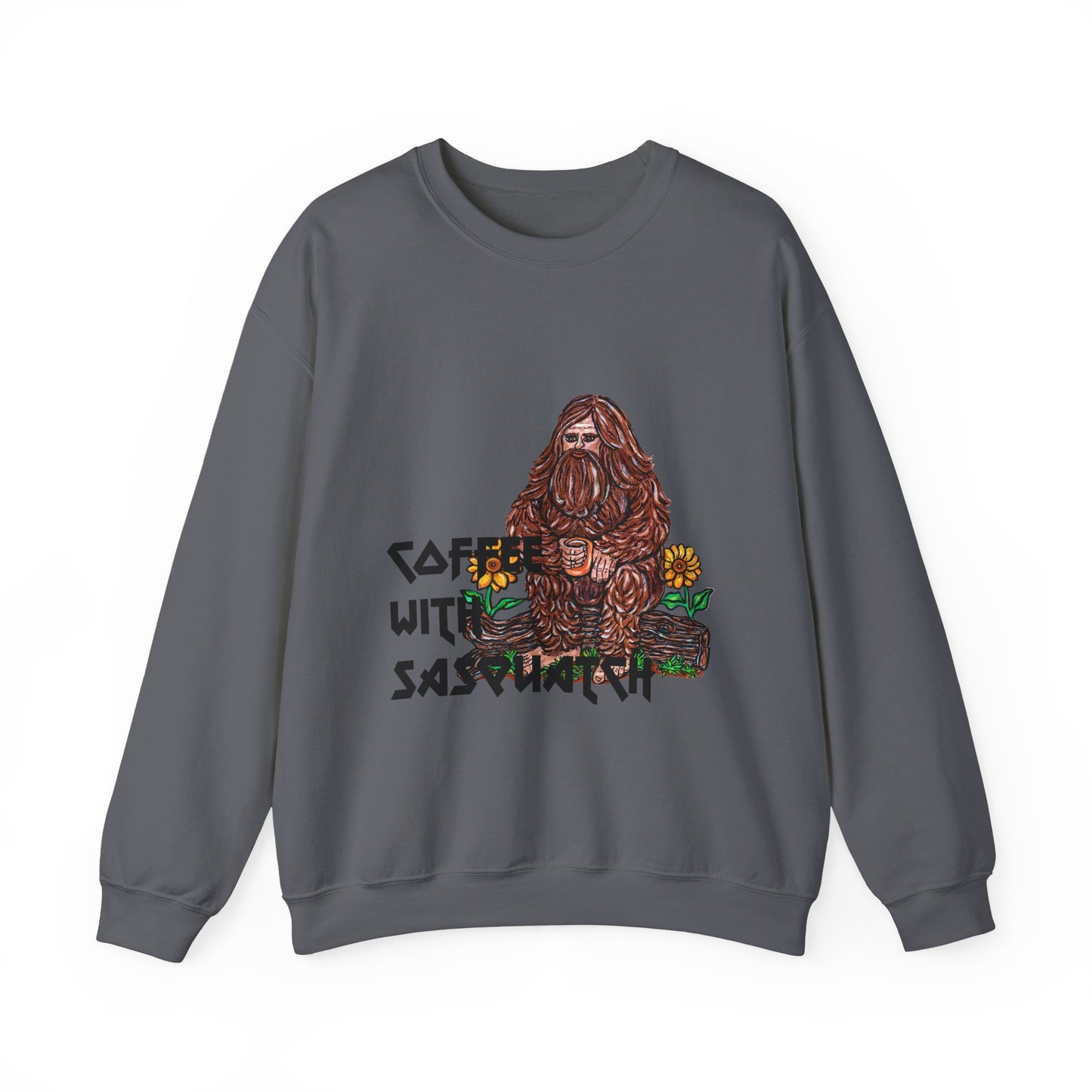 Coffee With Sasquatch Unisex Heavy Blend™ Crewneck Sweatshirt