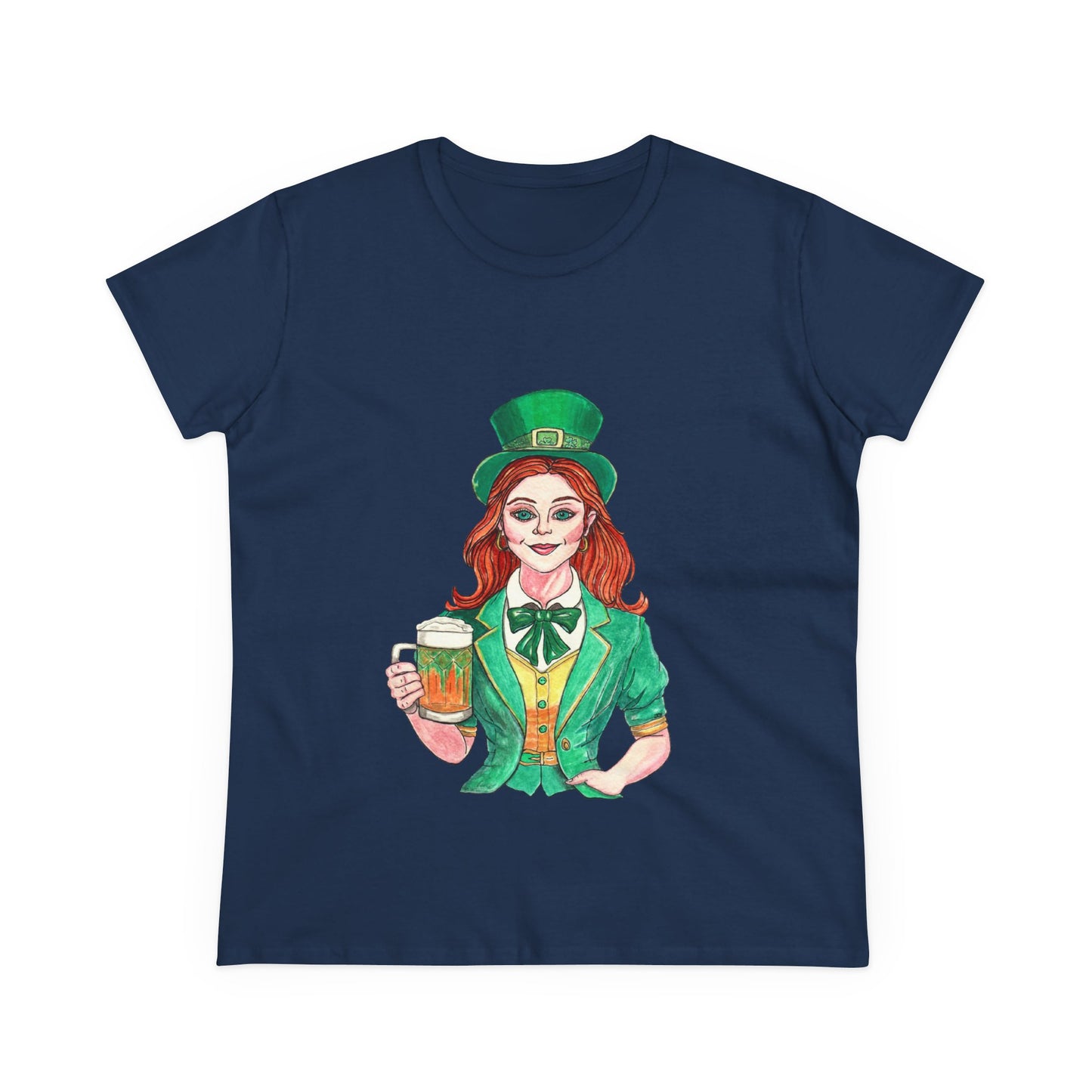 Paddy's Day Cheers Women's Midweight Cotton Tee