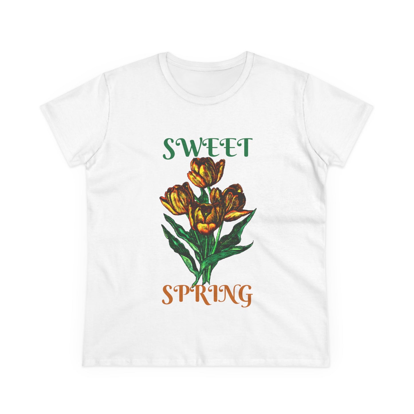 Sweet Spring Women's Midweight Cotton Tee