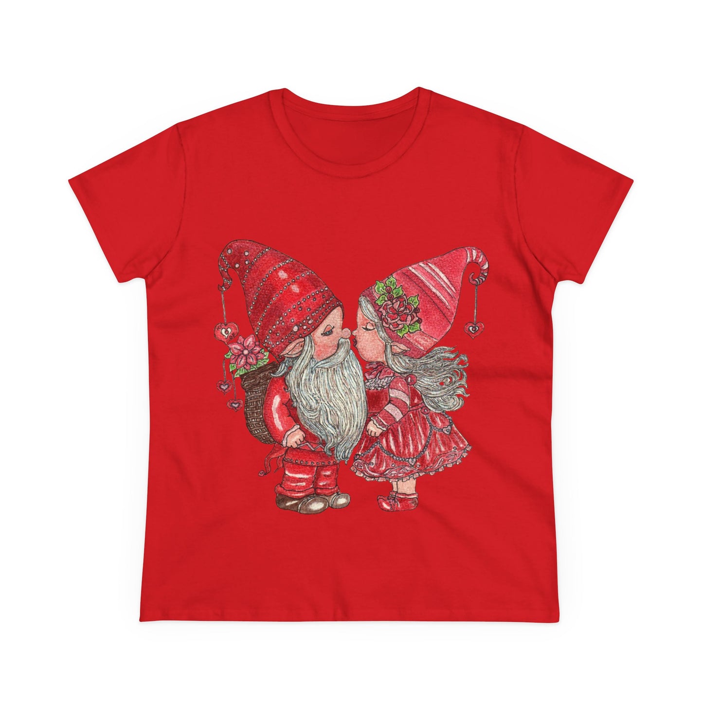 Gnome Lovers Women's Midweight Cotton Tee
