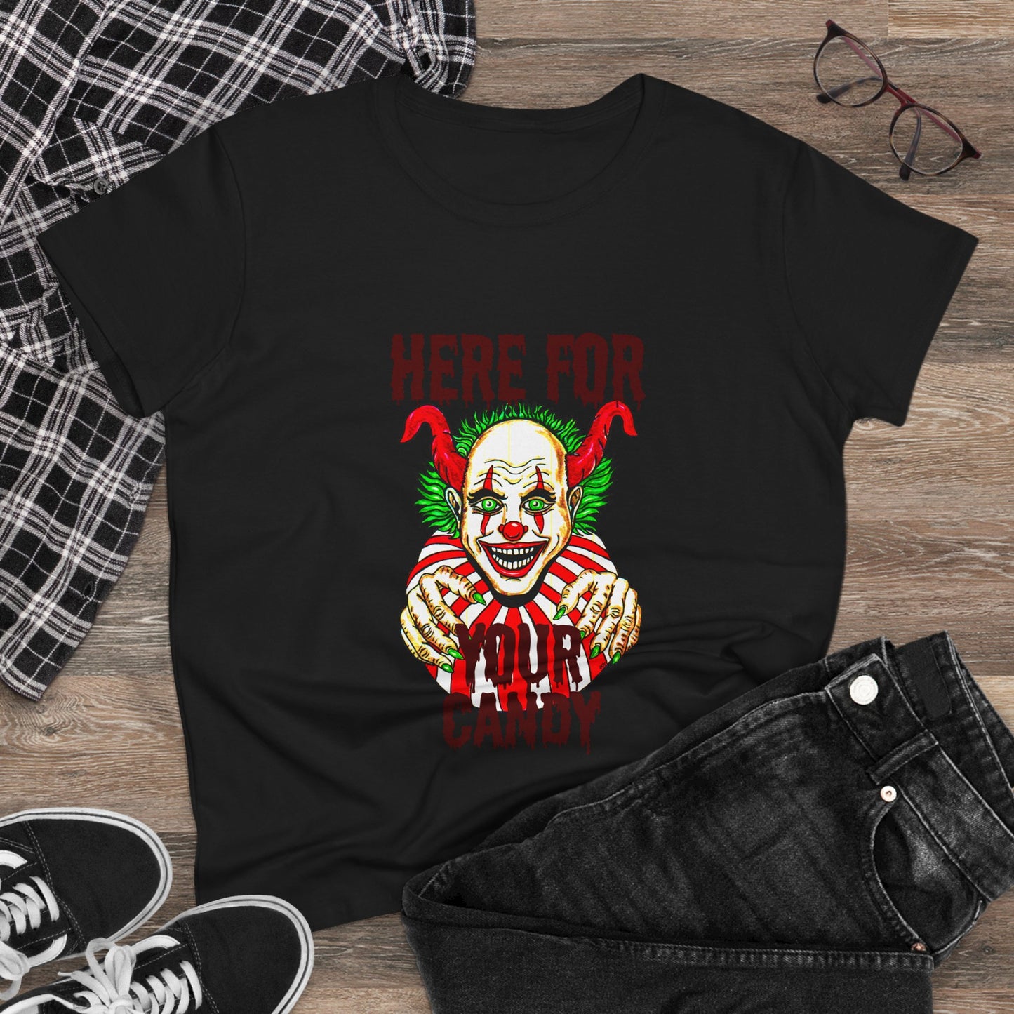Here for Your Candy Women's Midweight Cotton Tee
