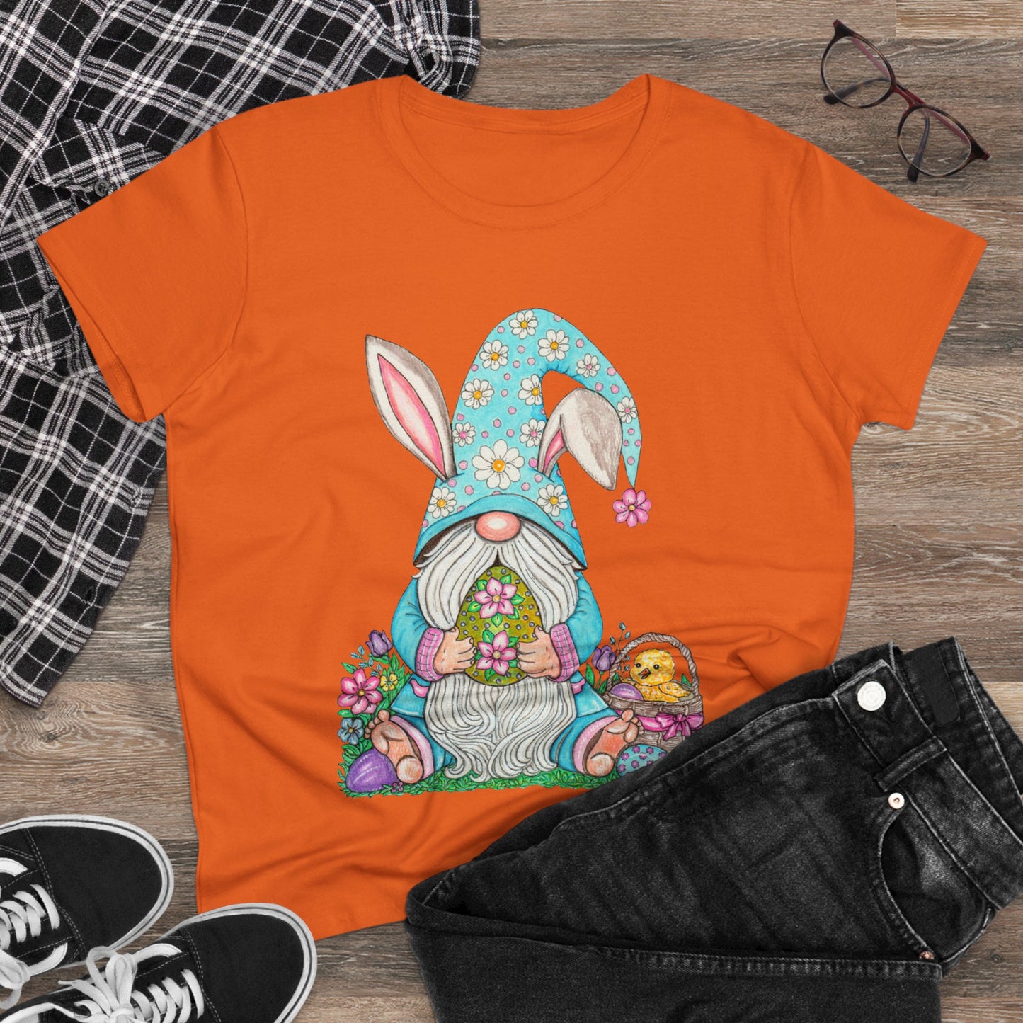 Easter Gnome Women's Midweight Cotton Tee