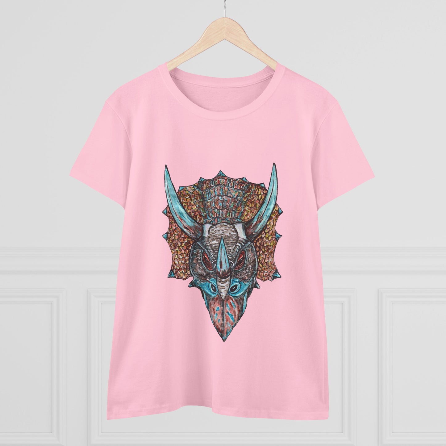 Triceratops Women's Midweight Cotton Tee