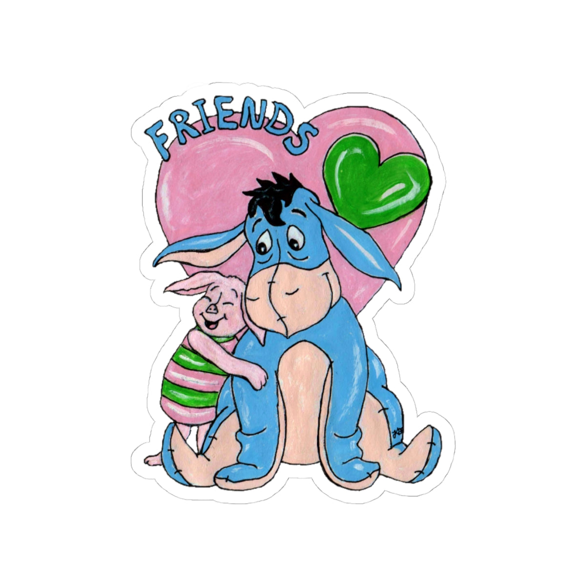 Best Friends Kiss-Cut Stickers