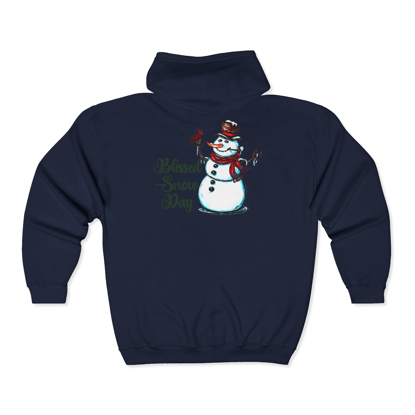 Blessed Snow Day Unisex Heavy Blend™ Full Zip Hooded Sweatshirt