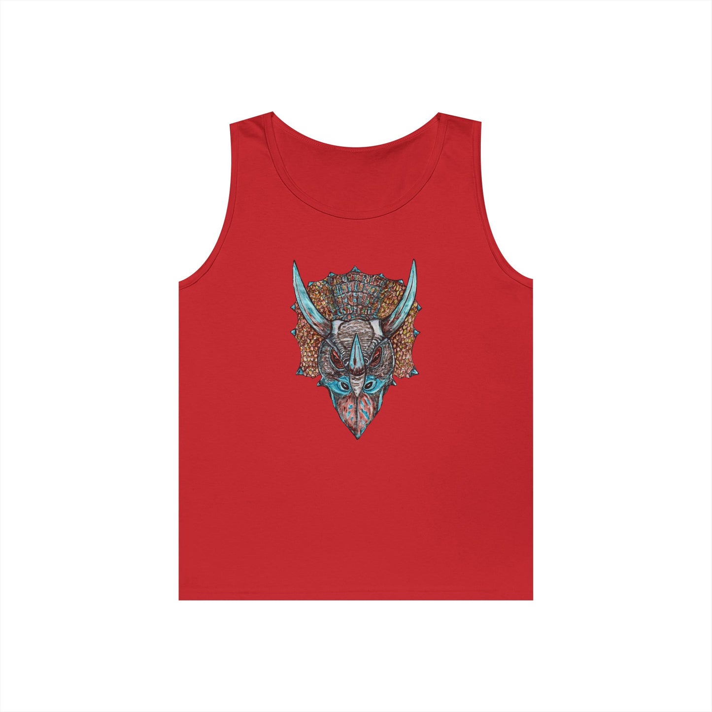 Triceratops Unisex Heavy Cotton Tank Top