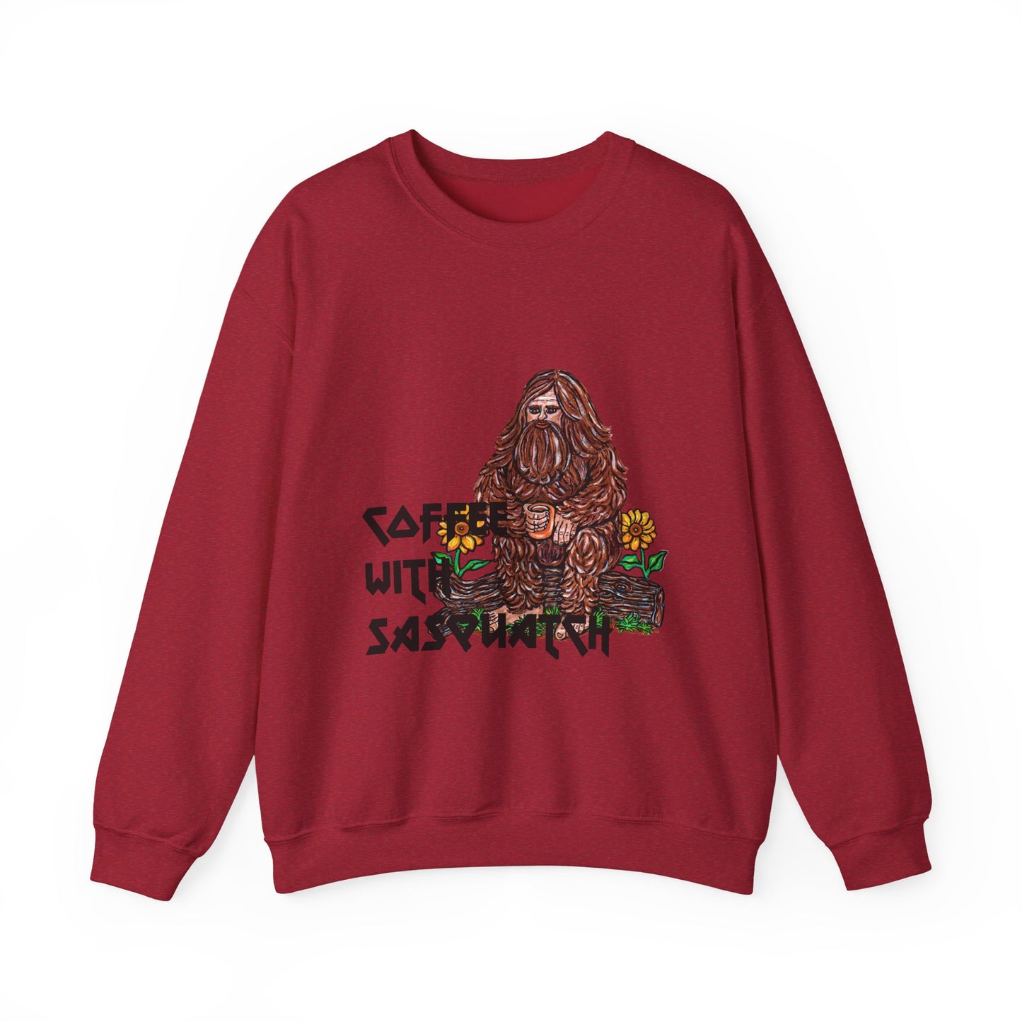 Coffee With Sasquatch Unisex Heavy Blend™ Crewneck Sweatshirt
