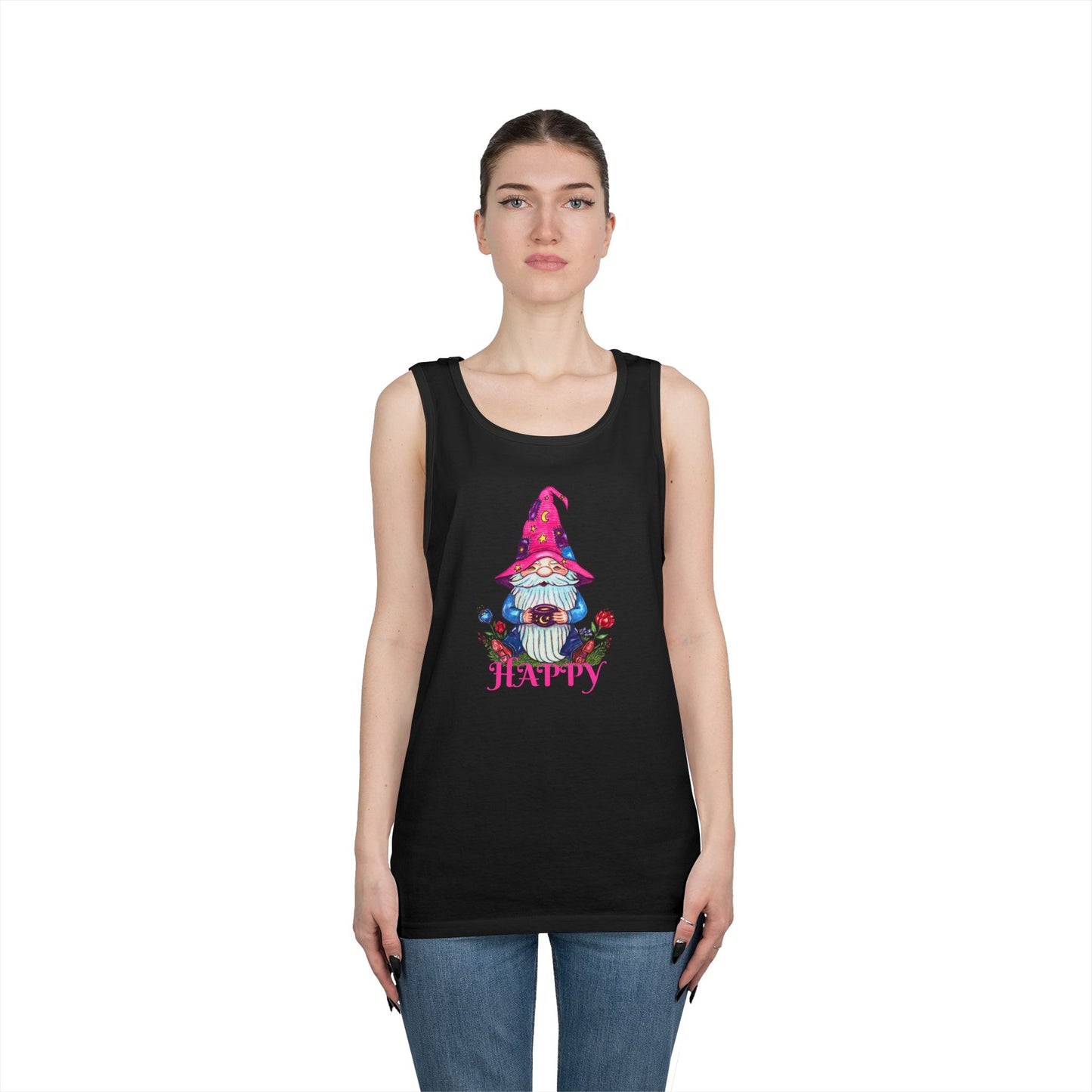 Happy Gnome Unisex Heavy Cotton Tank Top