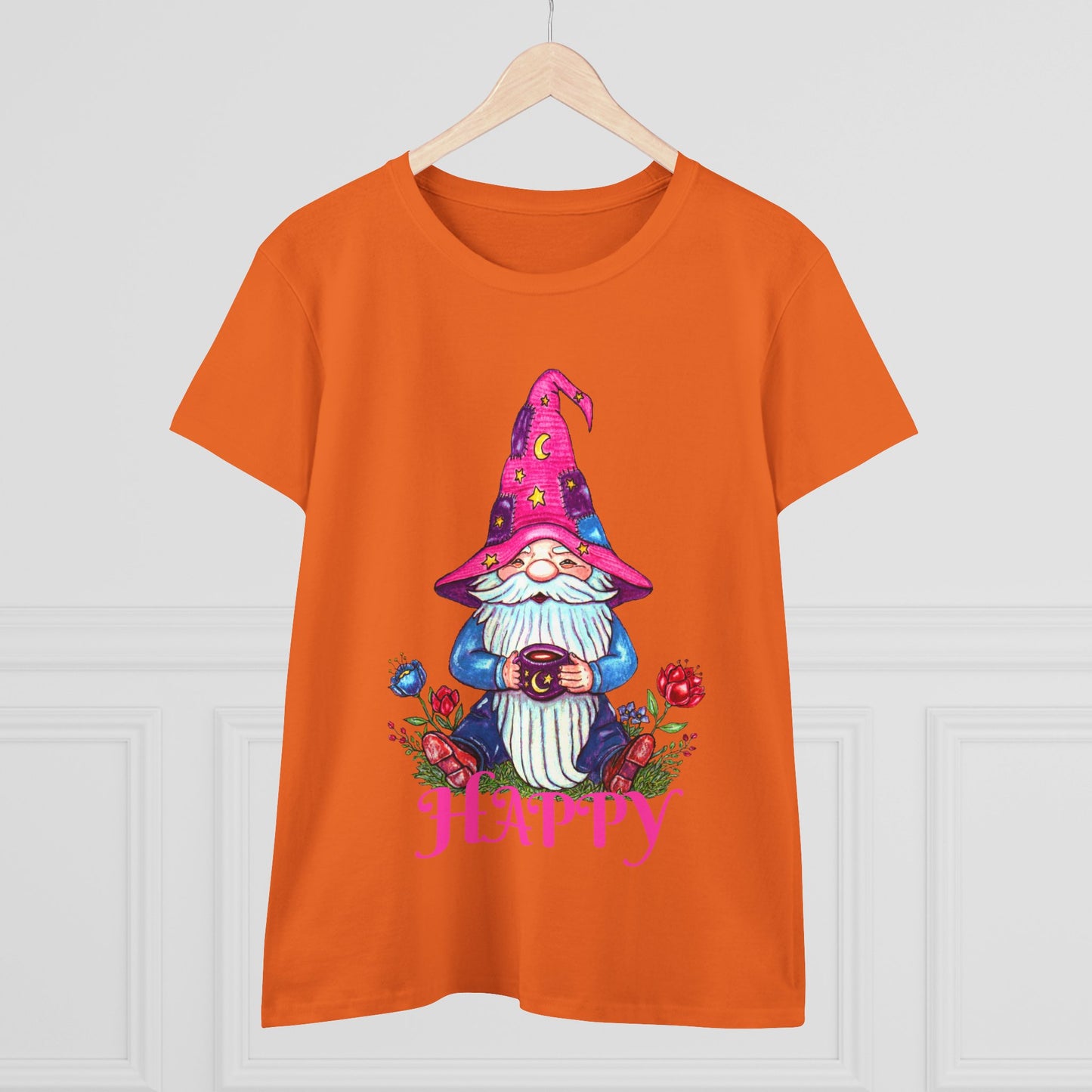 Happy Gnome Women's Midweight Cotton Tee
