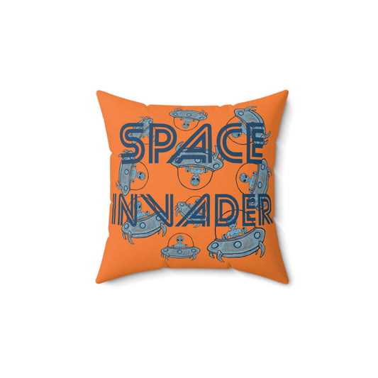Space Invader Spun Polyester Square Pillow