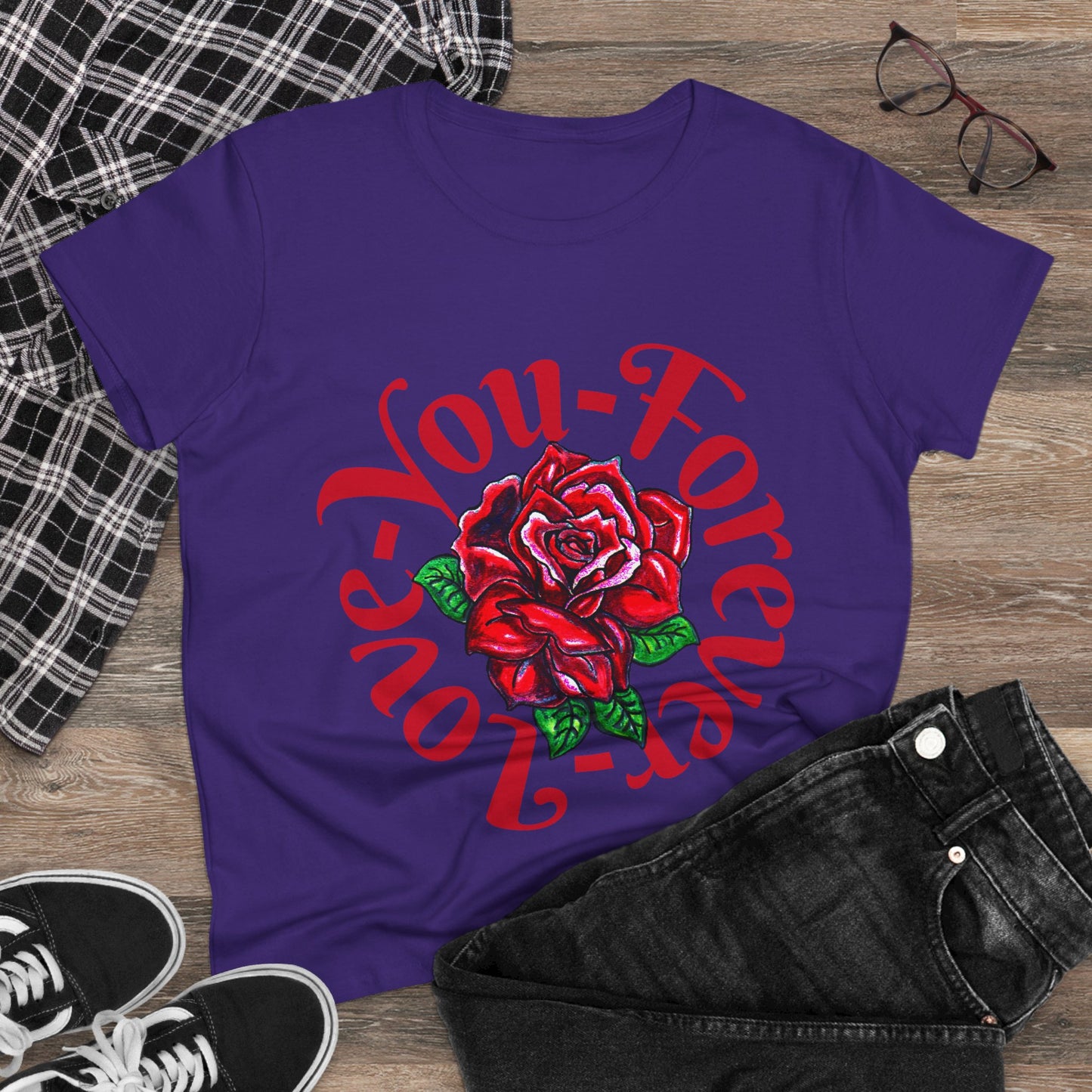 Love You Forever Women's Midweight Cotton Tee