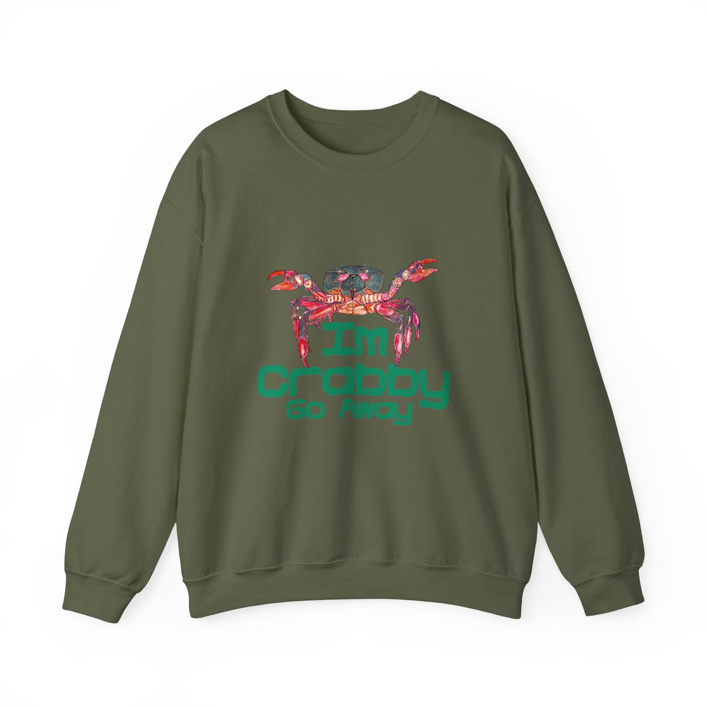 I'm Crabby Go Away Unisex Heavy Blend™ Crewneck Sweatshirt