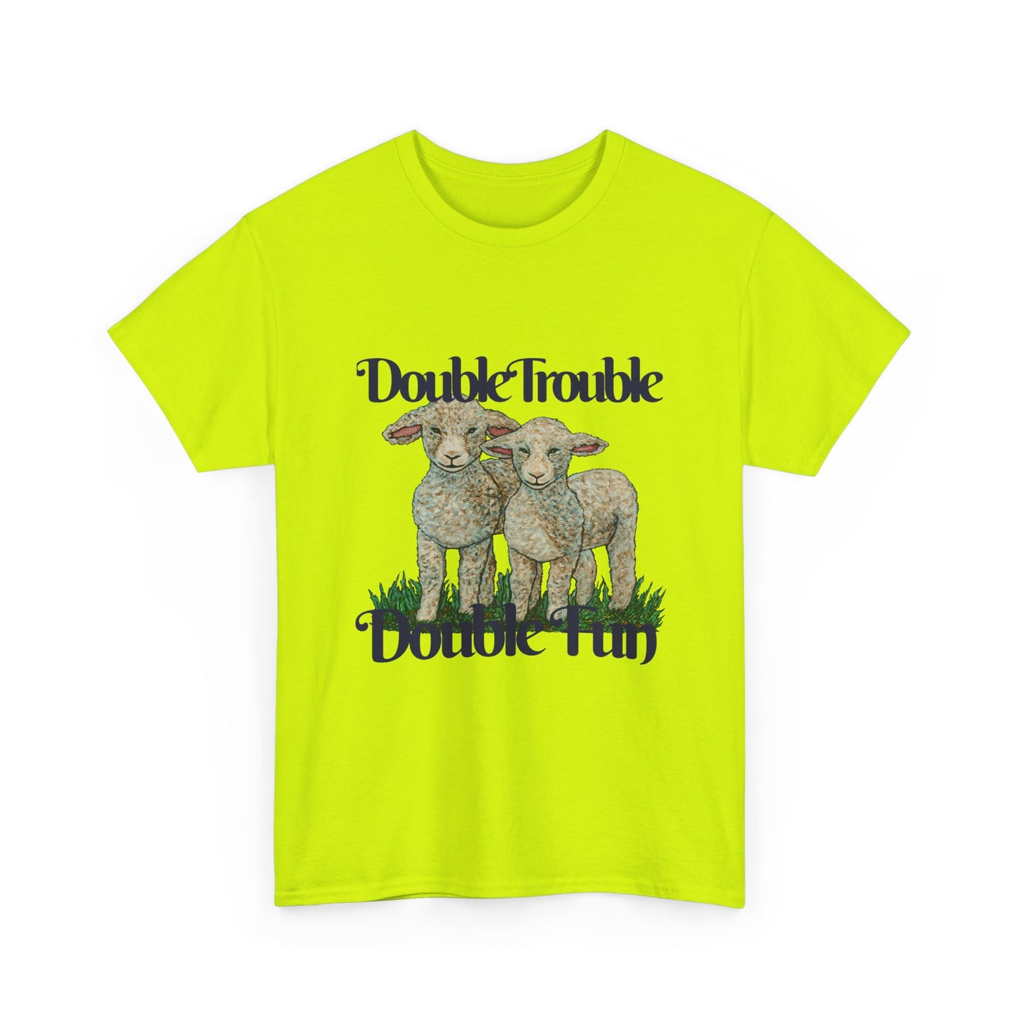 Double Trouble Double Fun Unisex Heavy Cotton Tee
