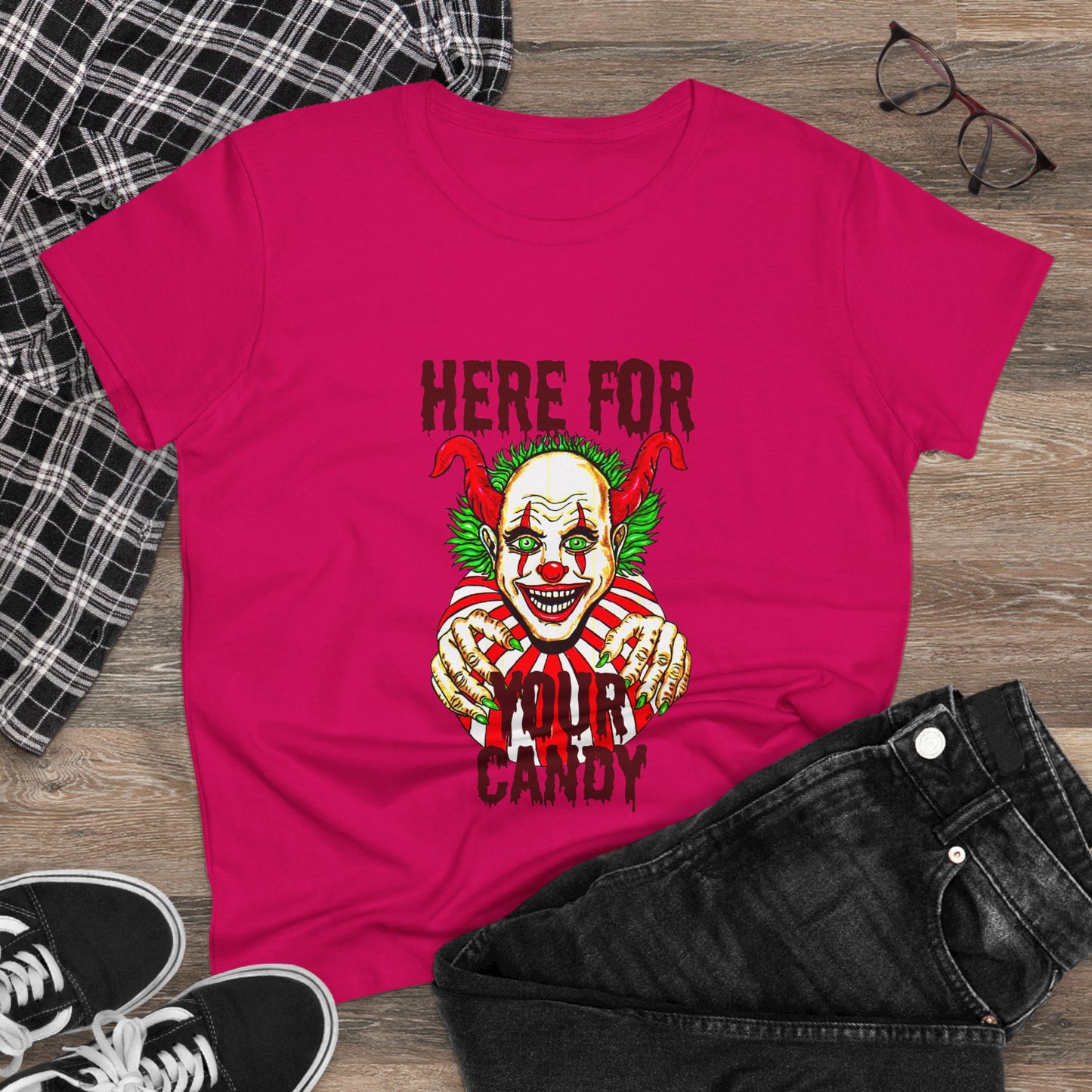 Here for Your Candy Women's Midweight Cotton Tee