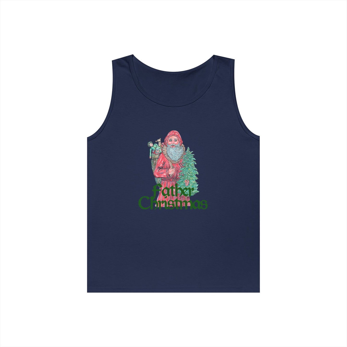 Father Christmas Unisex Heavy Cotton Tank Top