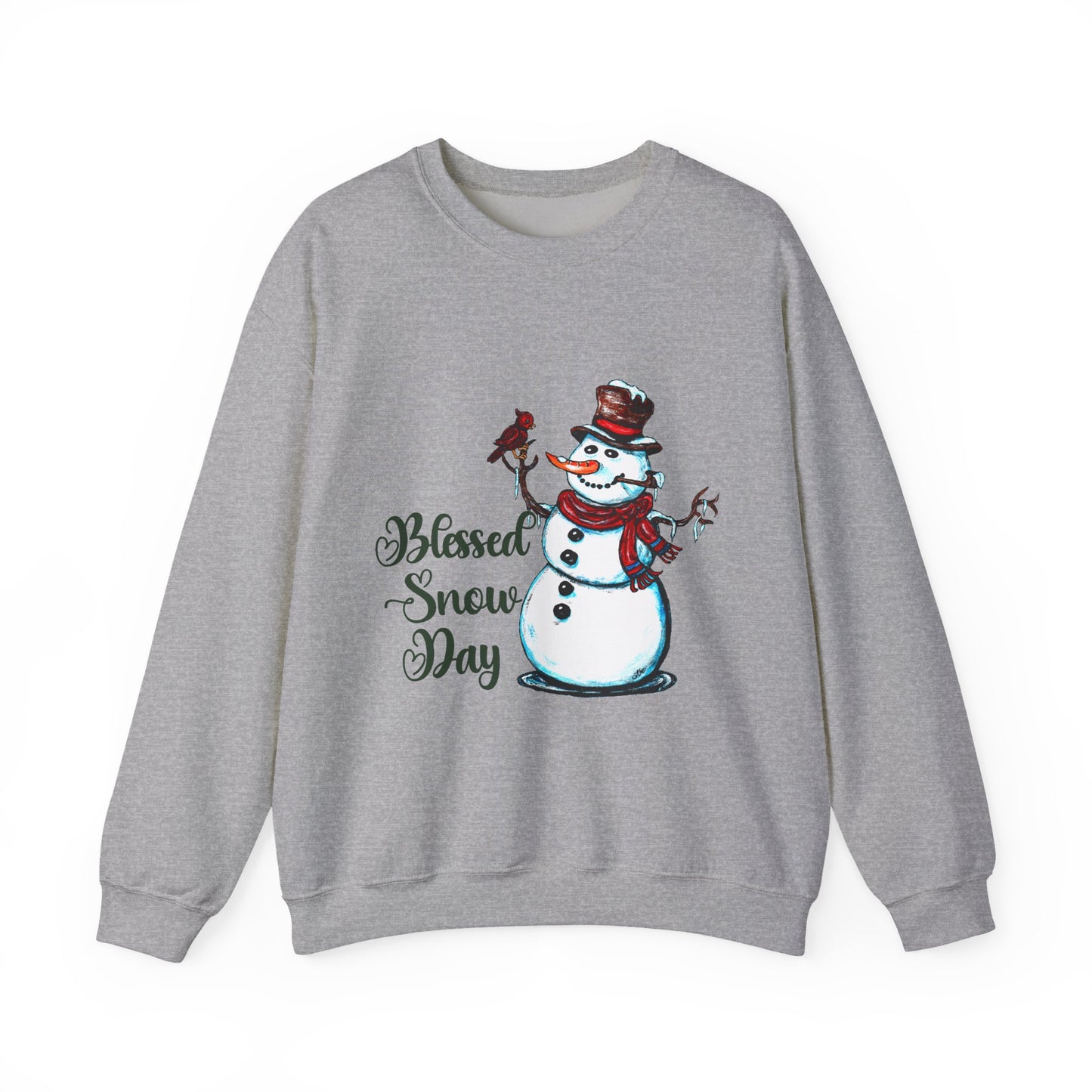 Blessed Snow Day Unisex Heavy Blend™ Crewneck Sweatshirt