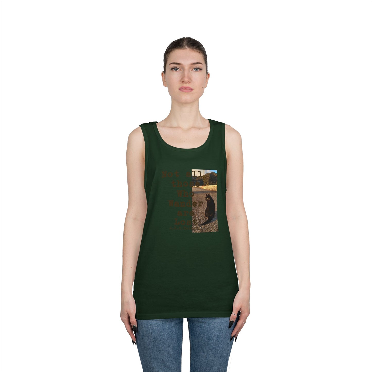 Wandering Kitty Unisex Heavy Cotton Tank Top