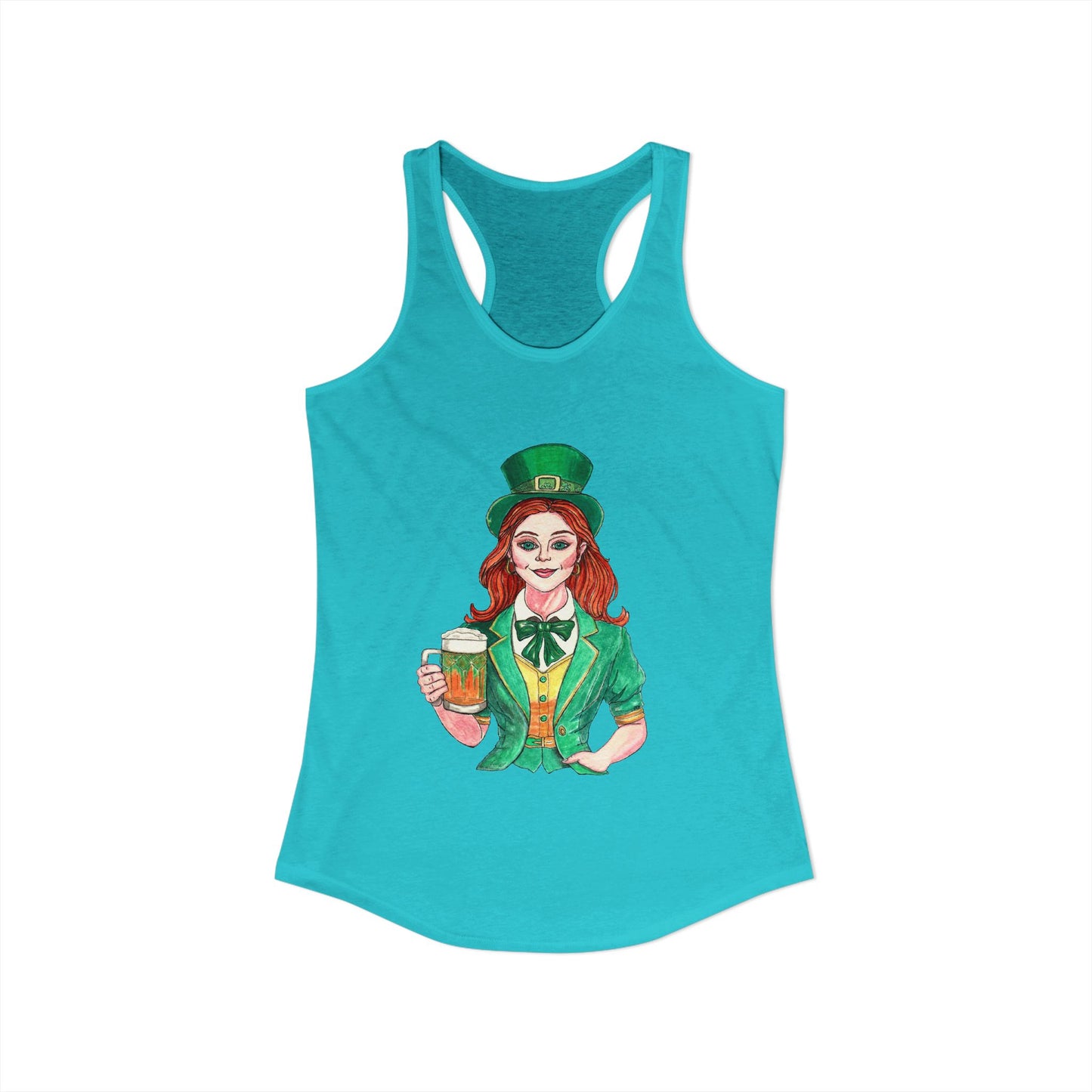 Paddys Day Cheers Women's Ideal Racerback Tank