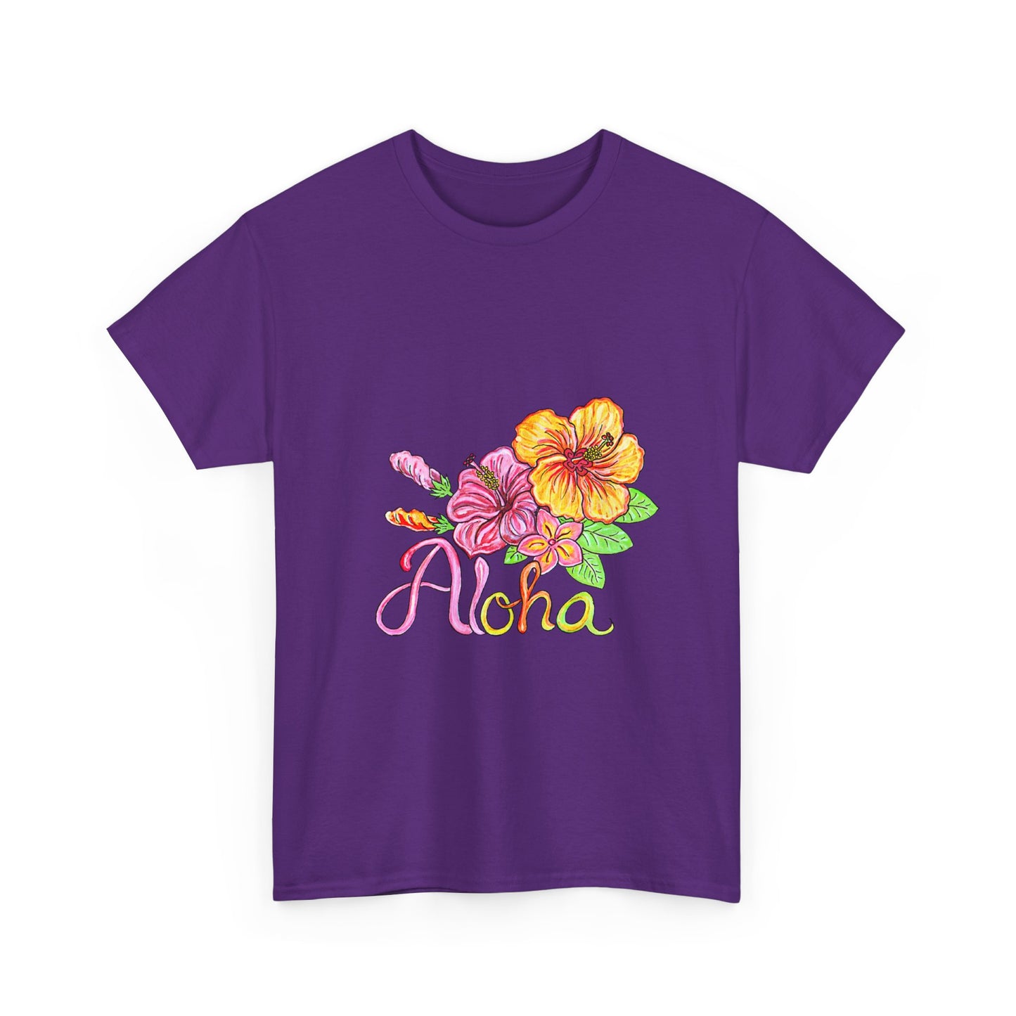 Aloha Flower Unisex Heavy Cotton Tee