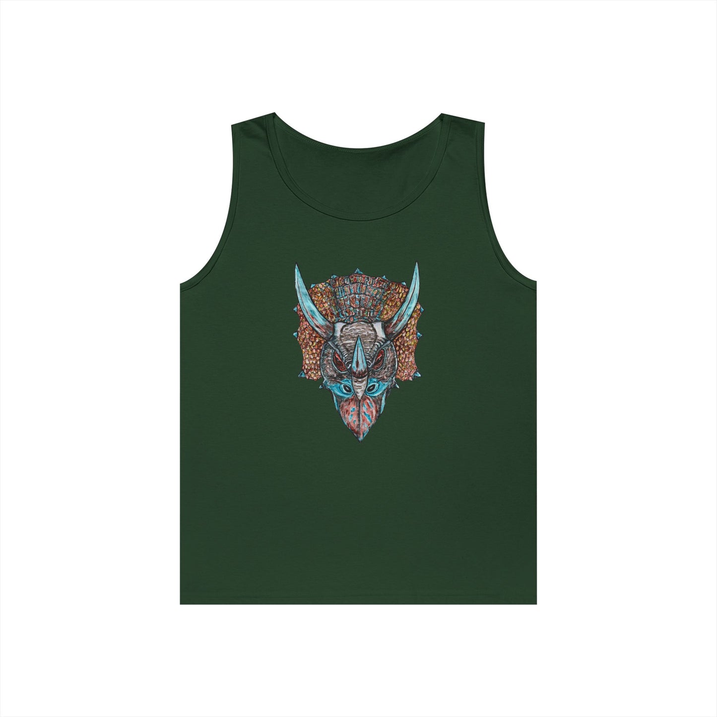 Triceratops Unisex Heavy Cotton Tank Top