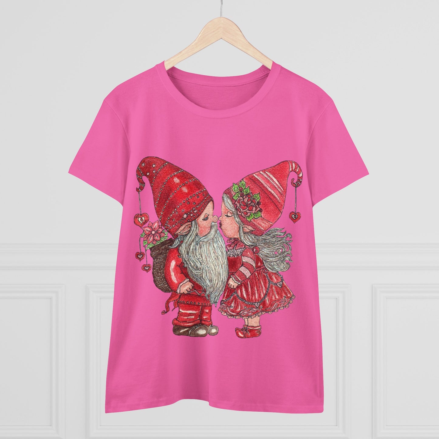 Gnome Lovers Women's Midweight Cotton Tee