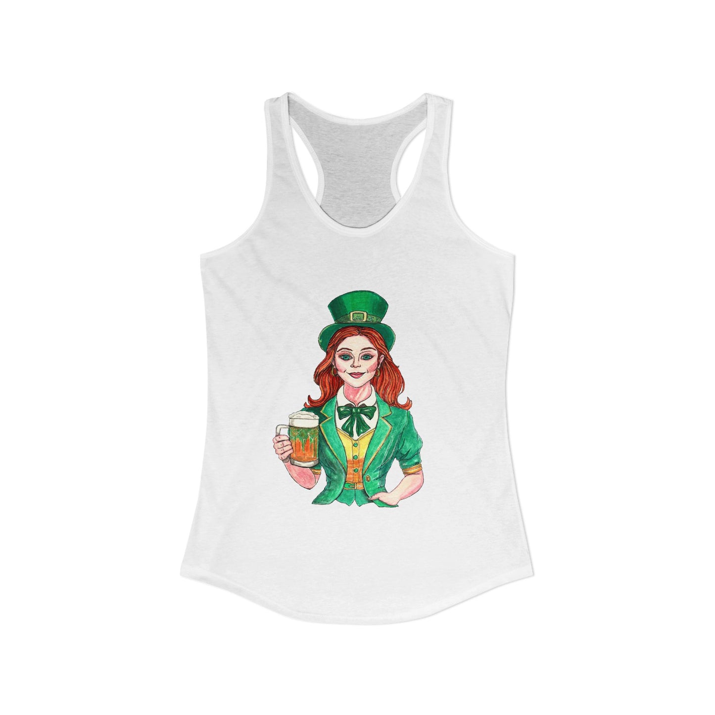 Paddys Day Cheers Women's Ideal Racerback Tank