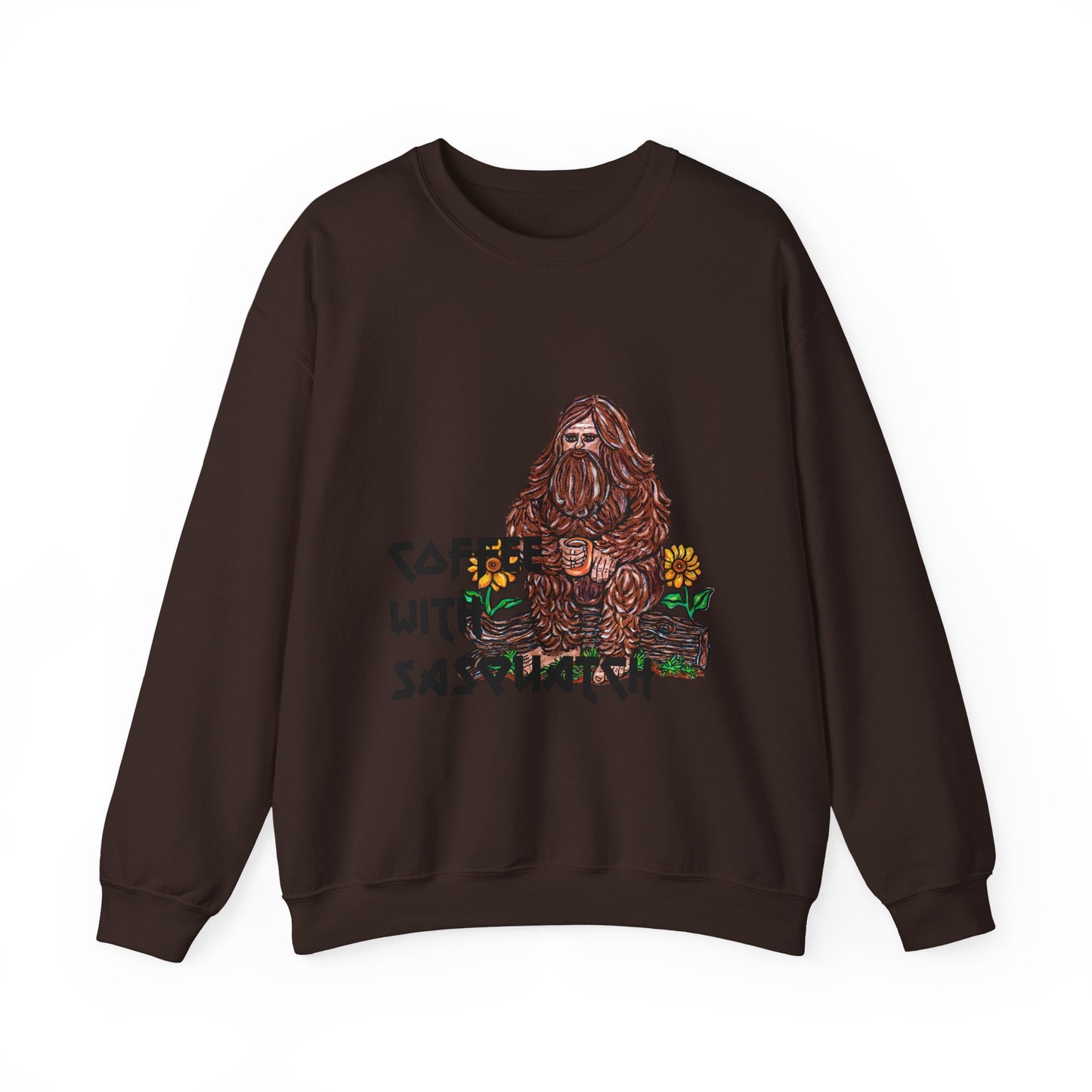 Coffee With Sasquatch Unisex Heavy Blend™ Crewneck Sweatshirt