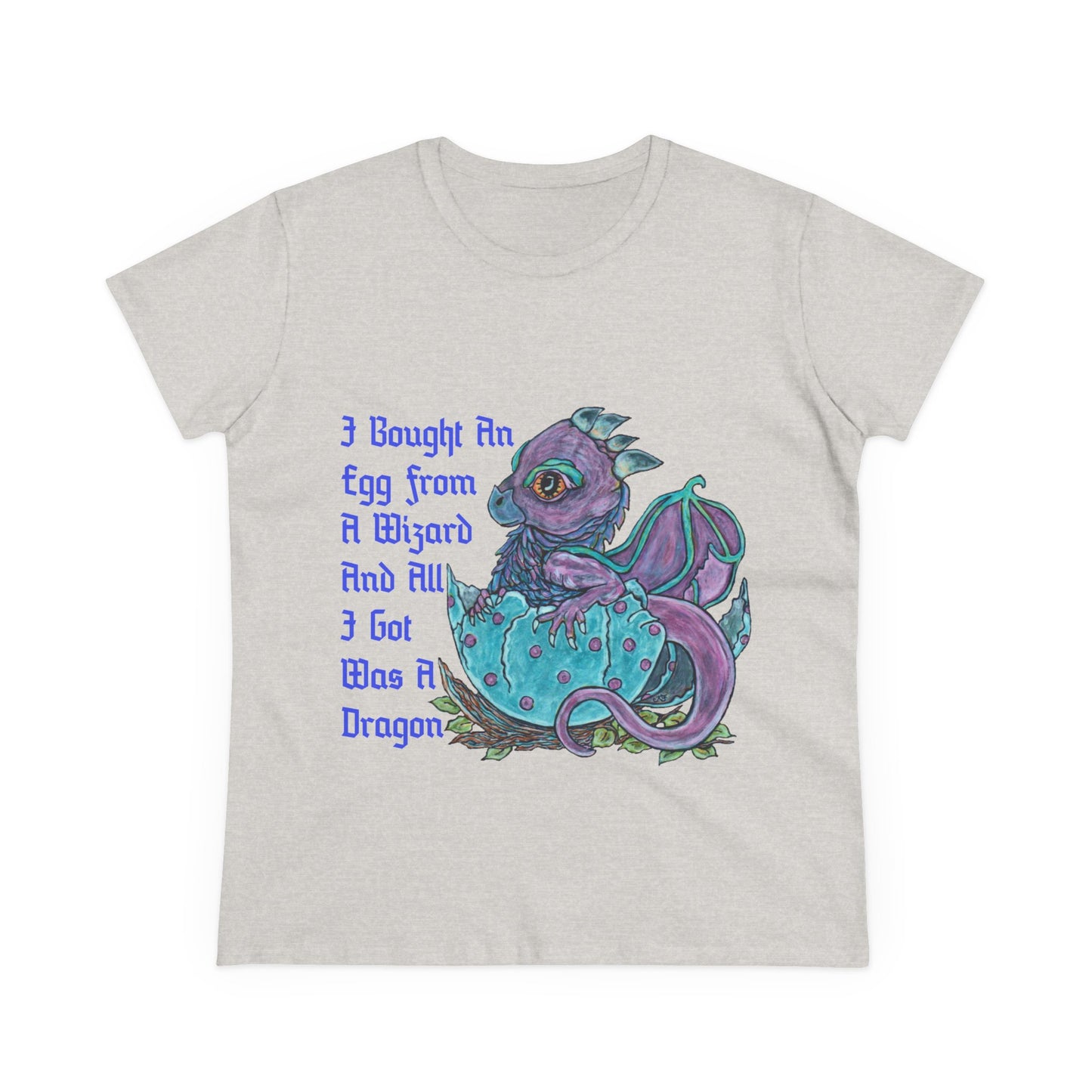 Bought a Dragon Women's Midweight Cotton Tee