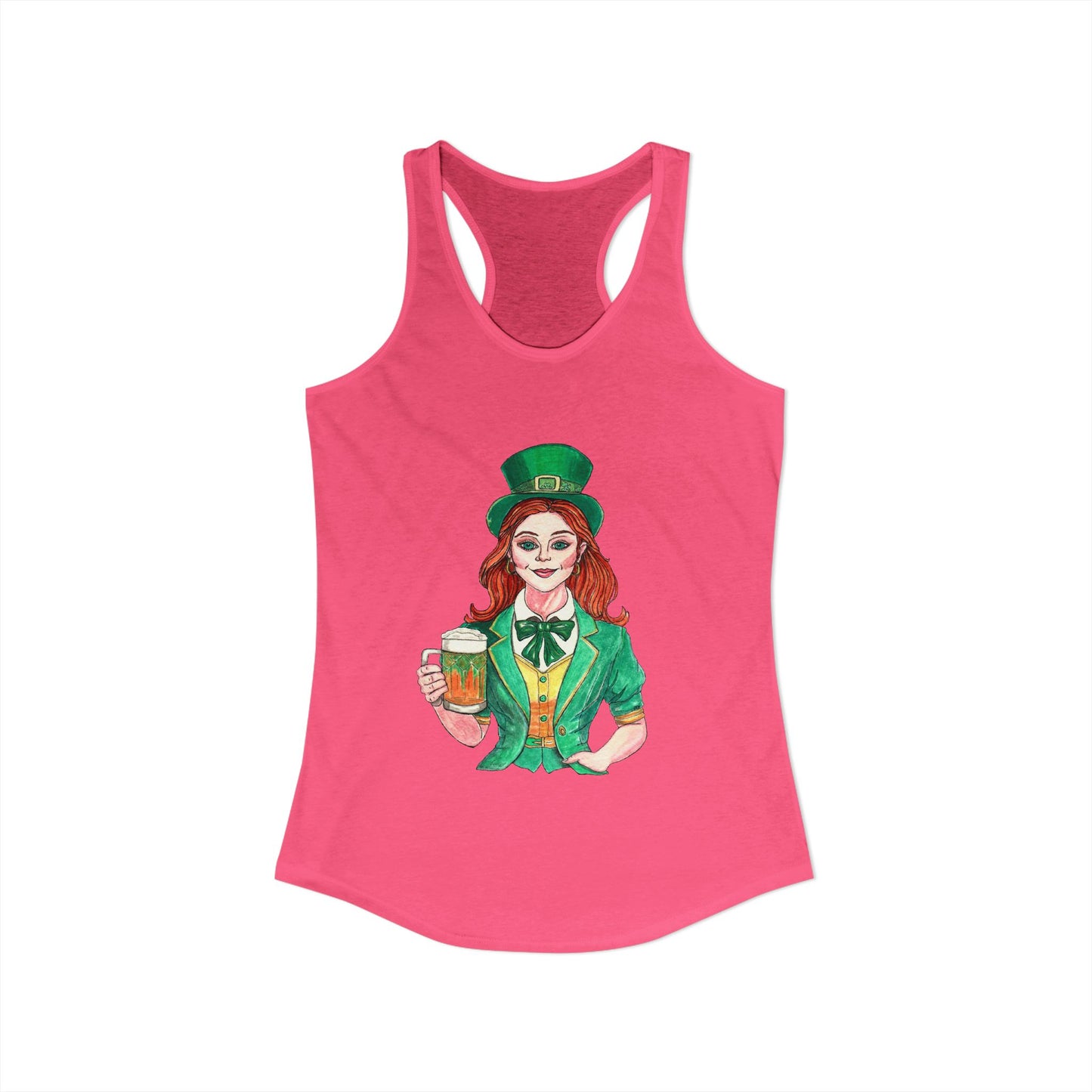 Paddys Day Cheers Women's Ideal Racerback Tank