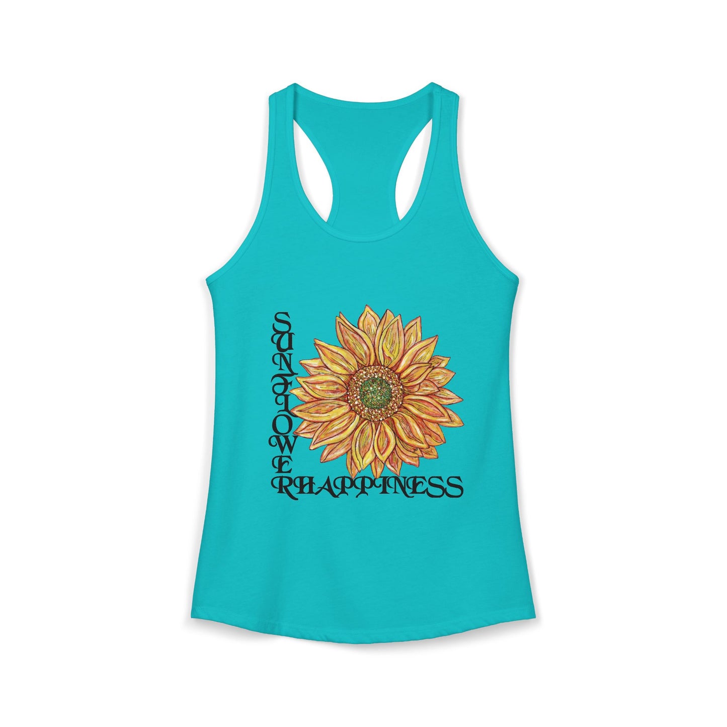 Sunflower and Happiness Women's Ideal Racerback Tank