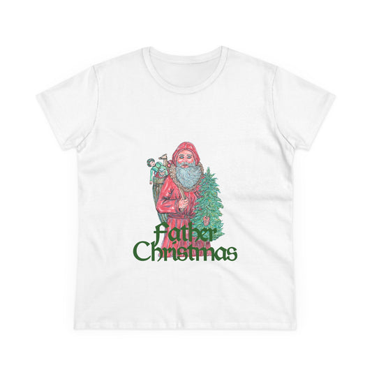 Father Christmas Women's Midweight Cotton Tee