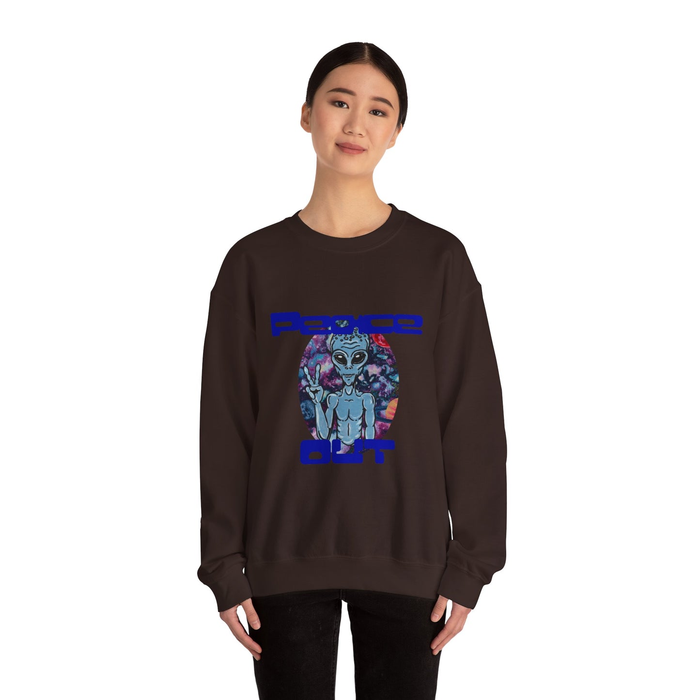 Peace Out Unisex Heavy Blend™ Crewneck Sweatshirt