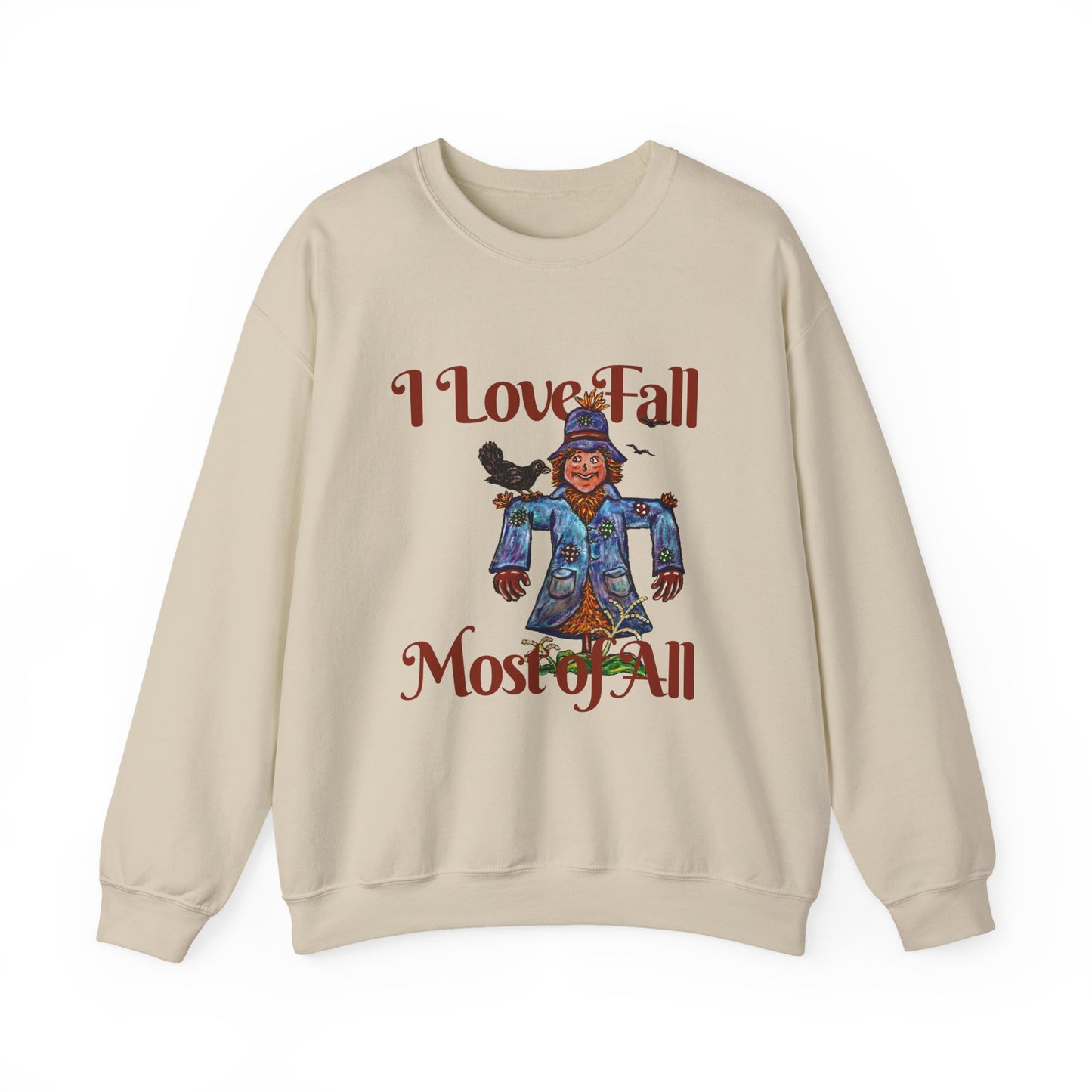 I Love Fall Most of All Unisex Heavy Blend™ Crewneck Sweatshirt