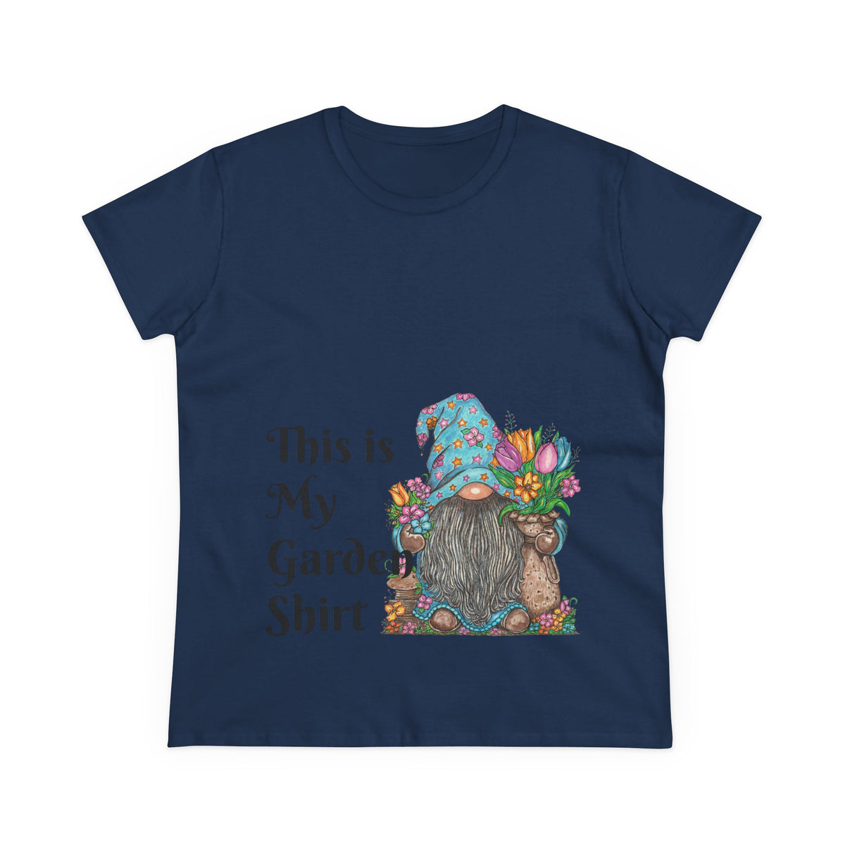 Gardening Gnome Women's Midweight Cotton Tee