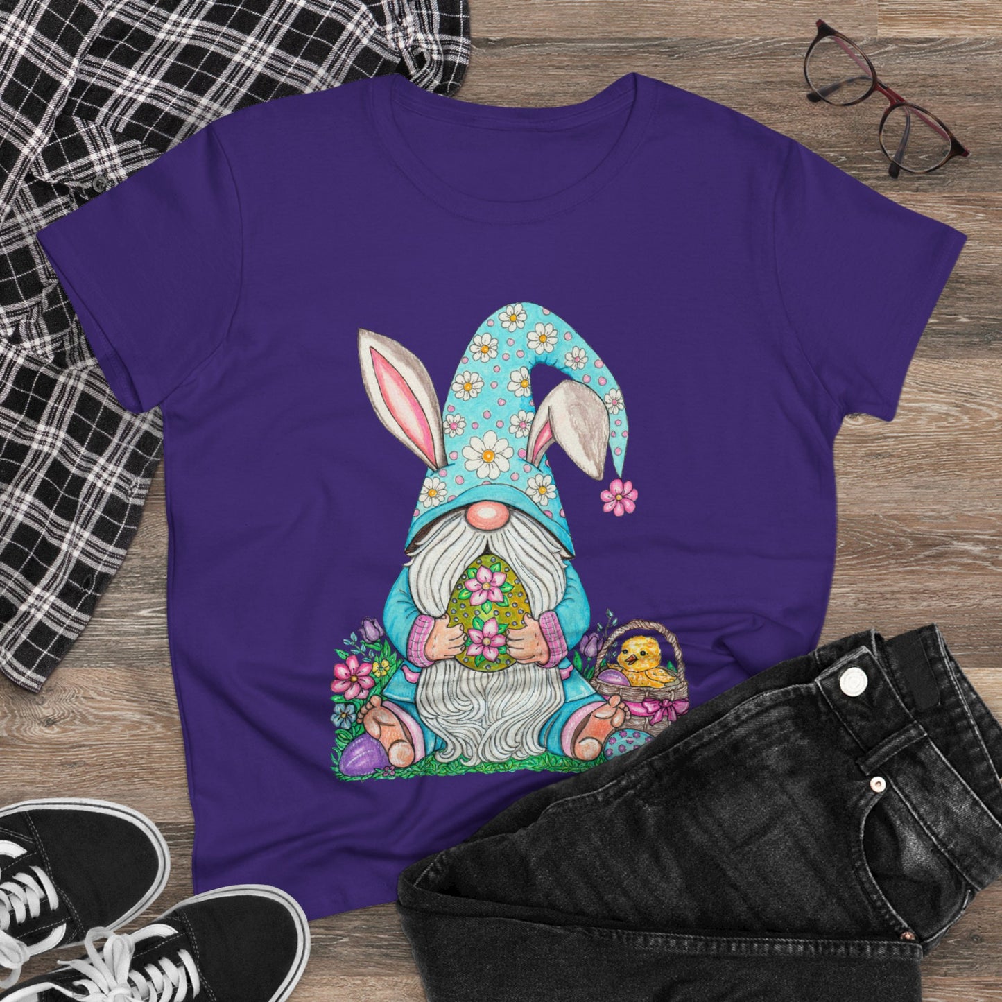Easter Gnome Women's Midweight Cotton Tee