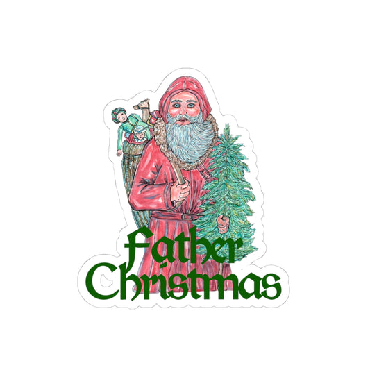 Father Christmas Kiss-Cut Stickers