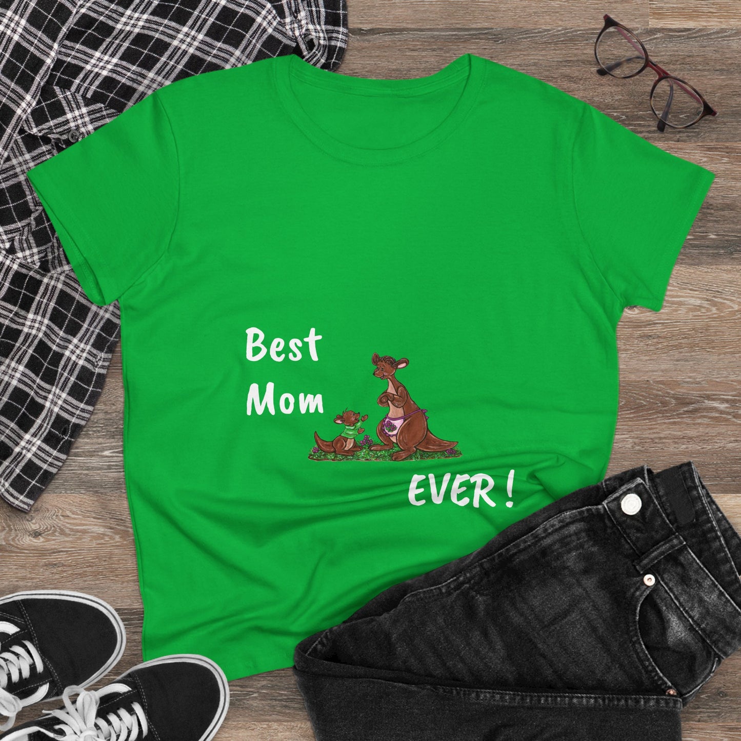 Best Mom Ever Women's Midweight Cotton Tee
