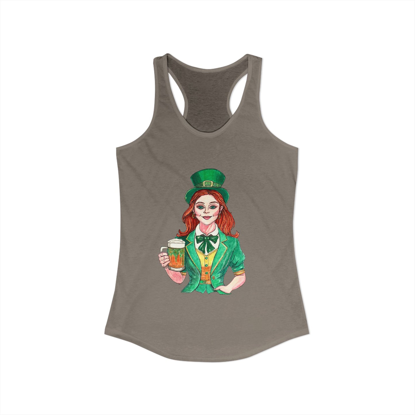 Paddys Day Cheers Women's Ideal Racerback Tank