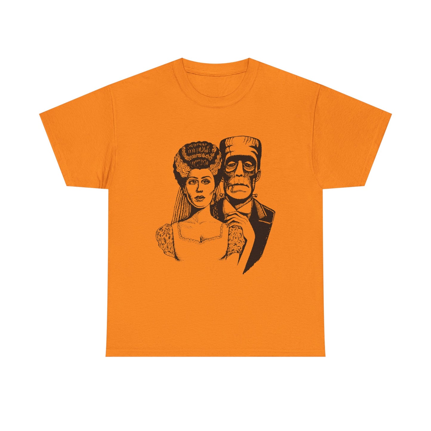 Frankenstein and Bride Unisex Heavy Cotton Tee