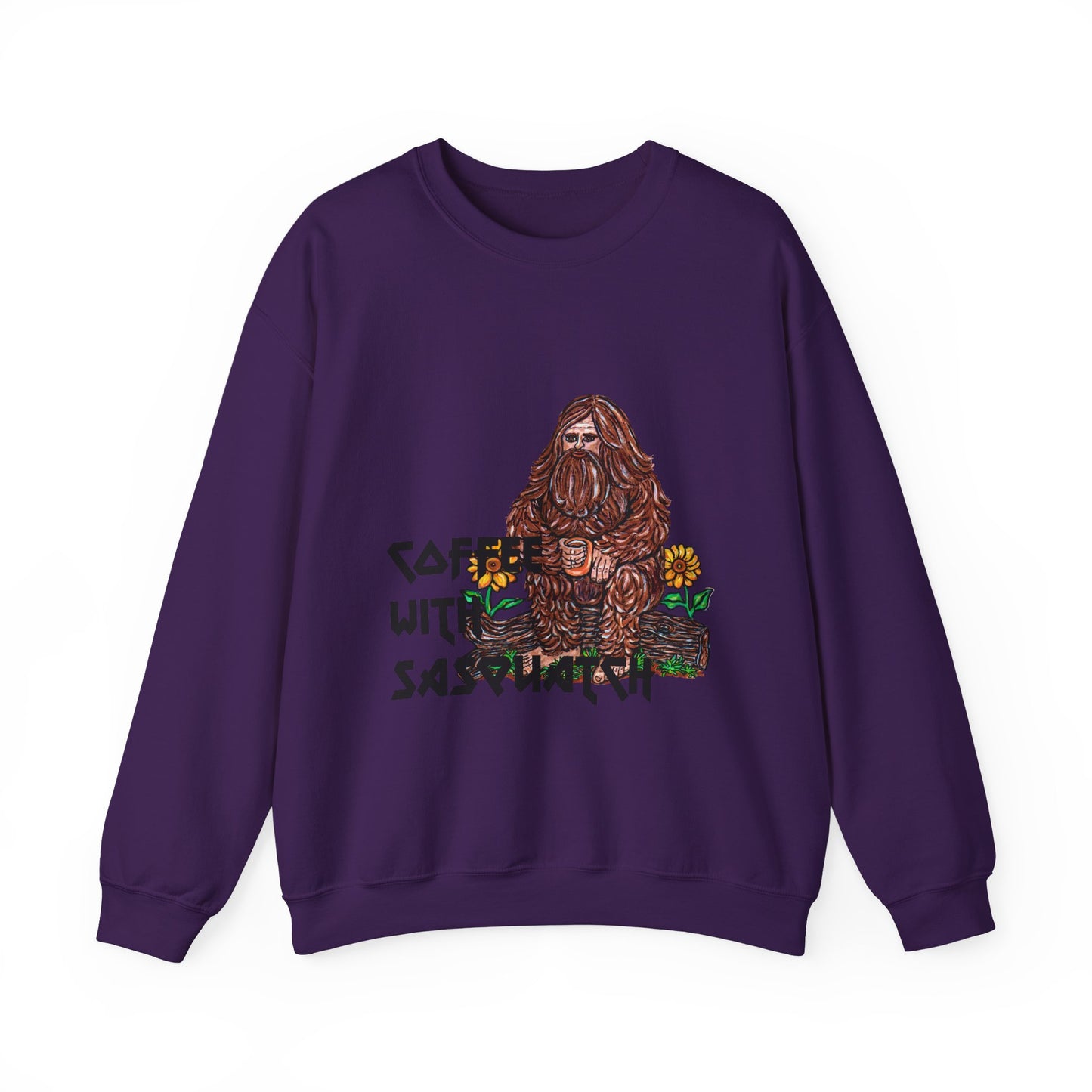 Coffee With Sasquatch Unisex Heavy Blend™ Crewneck Sweatshirt