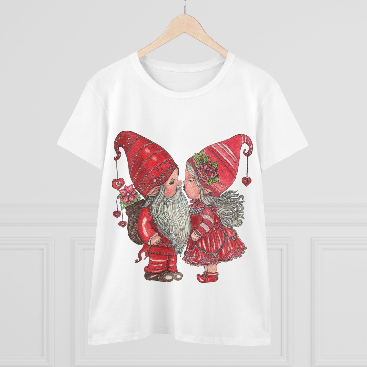 Gnome Lovers Women's Midweight Cotton Tee