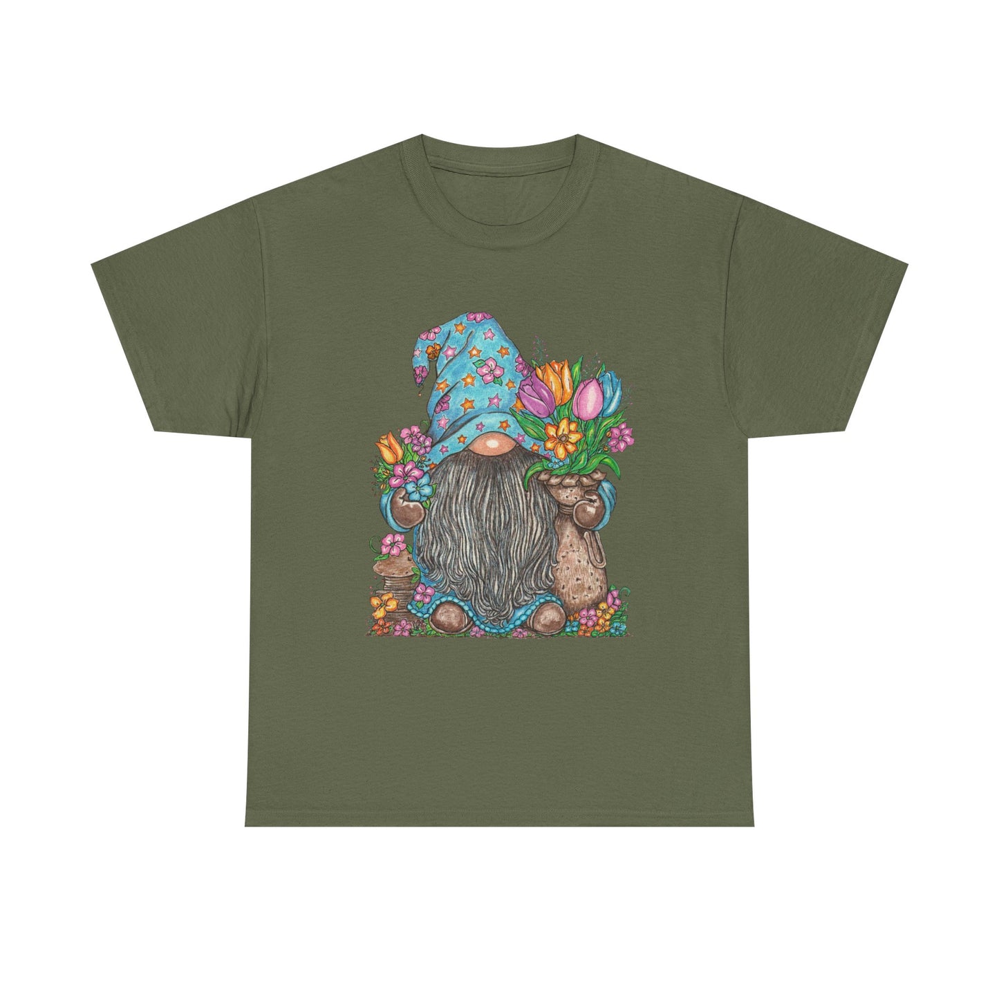 Gardening Gnome Unisex Heavy Cotton Tee